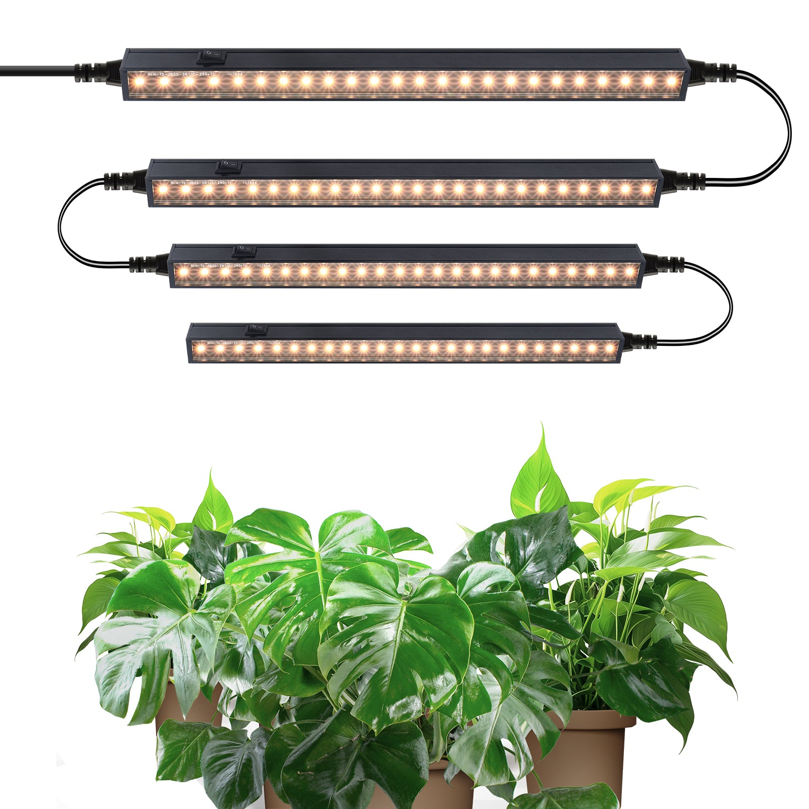 Barrina T5 5W LED Grow Lights 1FT Yellow Light 4 Pack | Magnetic Installation & Linkable | NC05