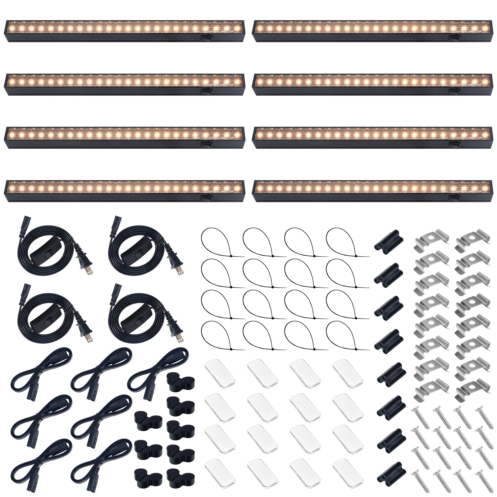 Barrina T5 5W LED Grow Lights 1FT Yellow Light 8 Pack | Magnetic Installation & Linkable | NC05