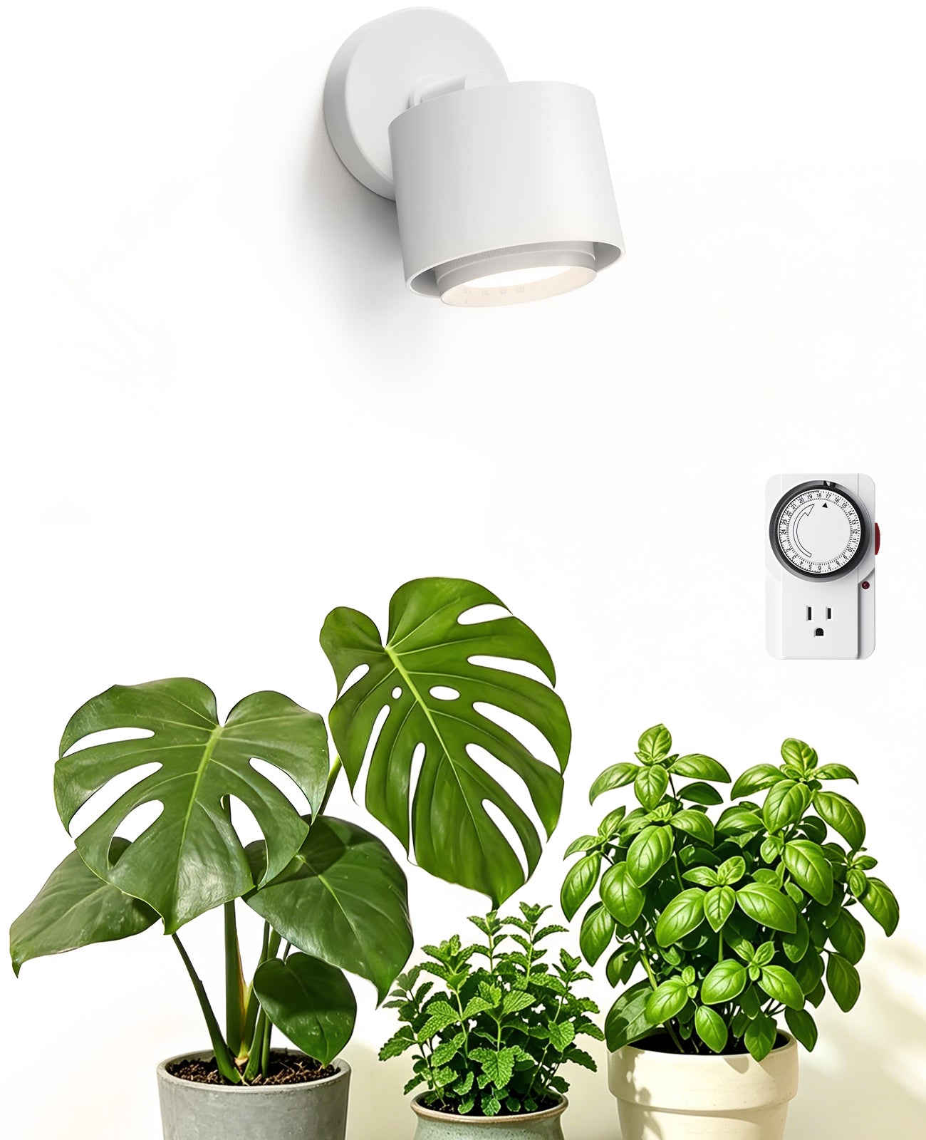Barrina TR40a 40W LED Grow Lights 4000K | Full Spectrum, Mounted & Timer | TR40a (White)