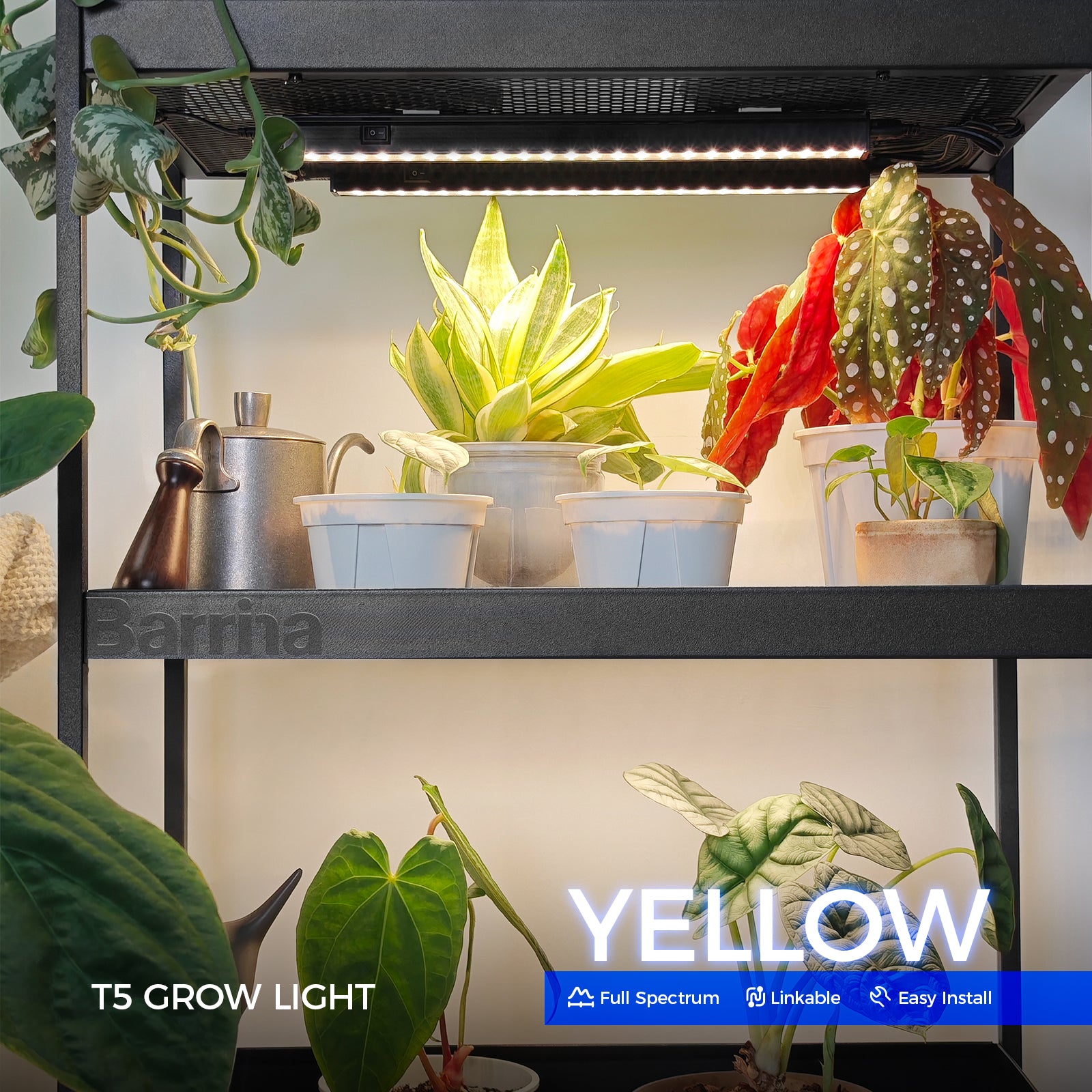 Barrina T5 5W LED Grow Lights 1FT Yellow Light | Magnetic Installation & Linkable | NC05