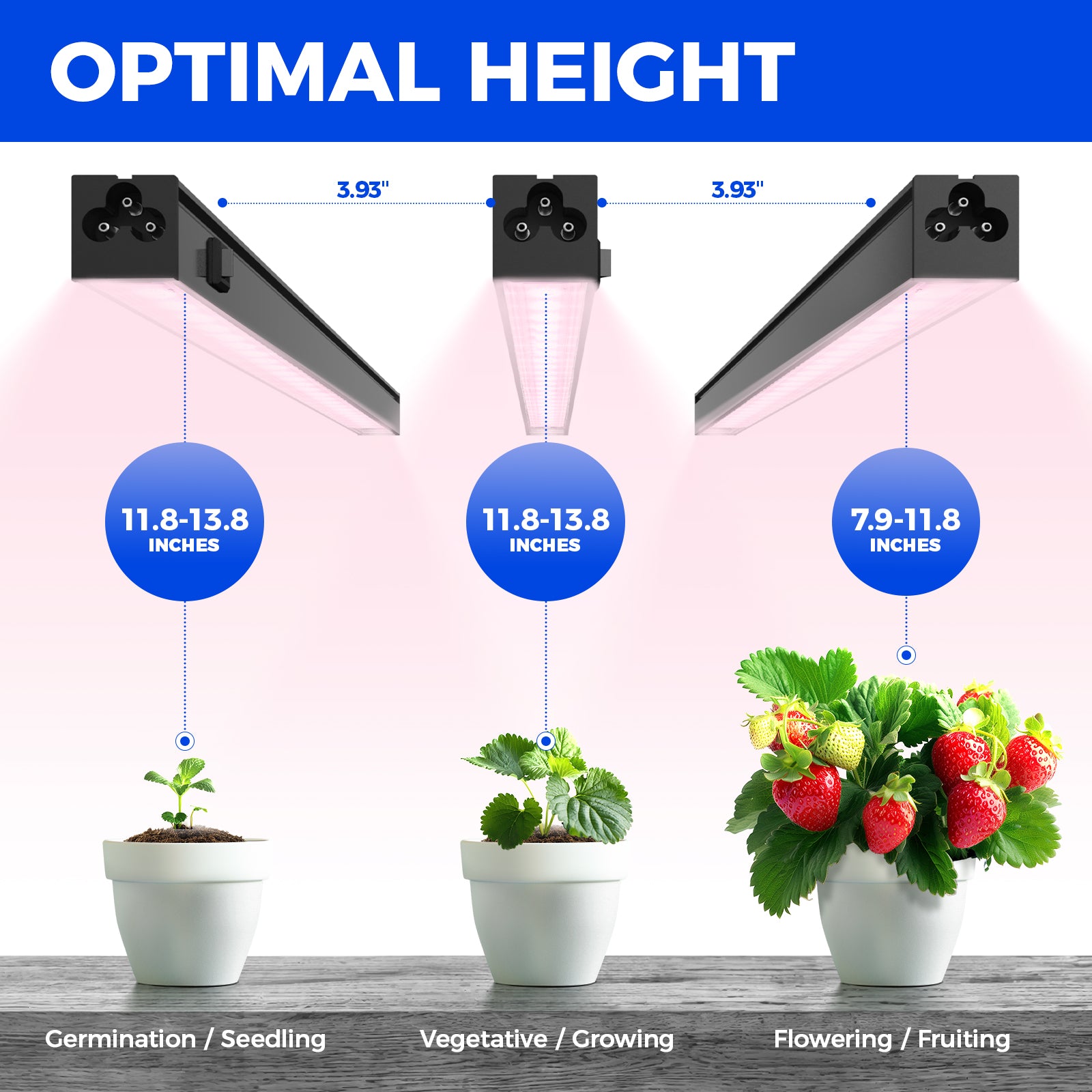 Barrina T5 5W LED Grow Lights 1FT Pinkish White | Magnetic Installation & Linkable | NC05
