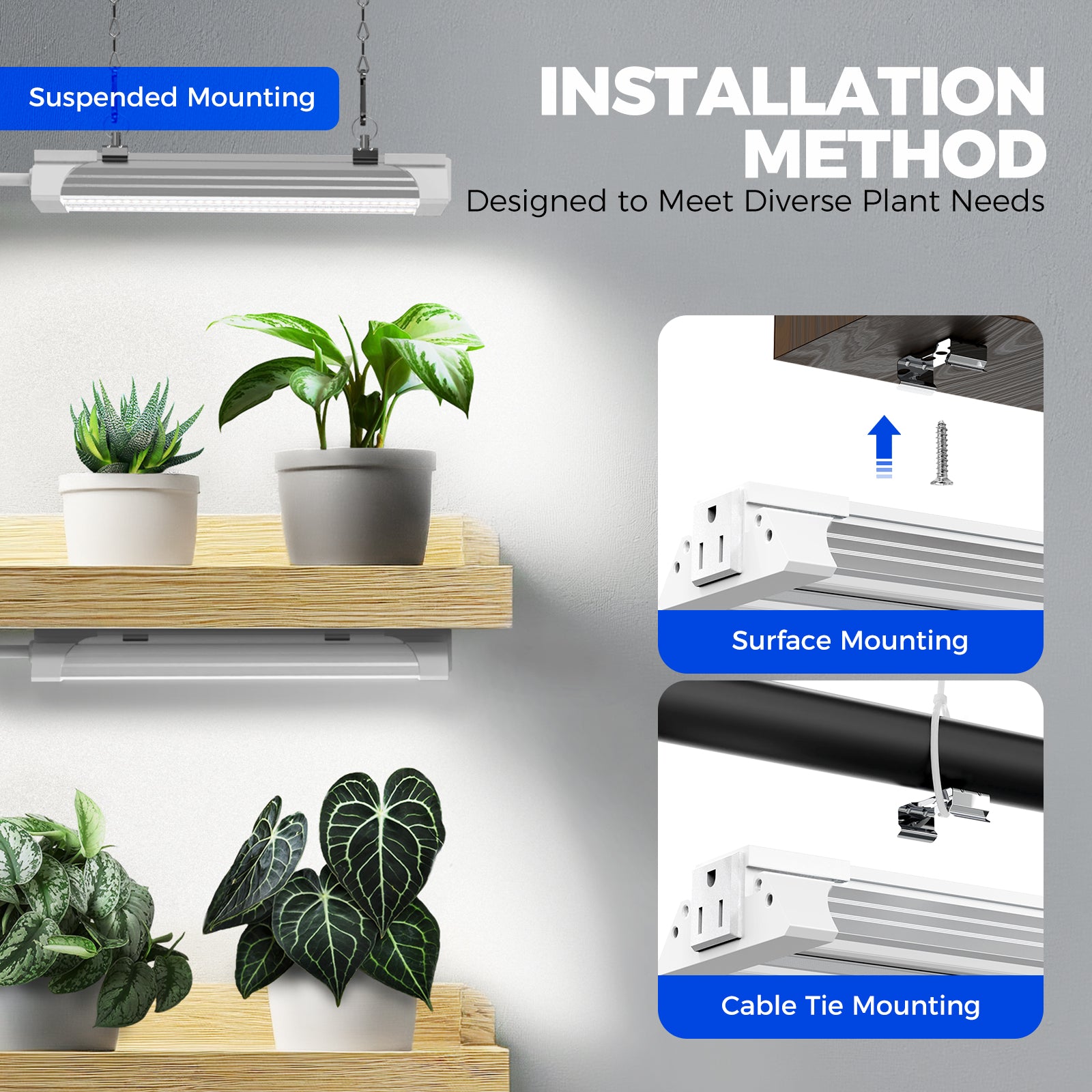 Barrina TX18 18W LED Grow Lights 1FT 5000K | Full Spectrum & Linkable | TXAL18