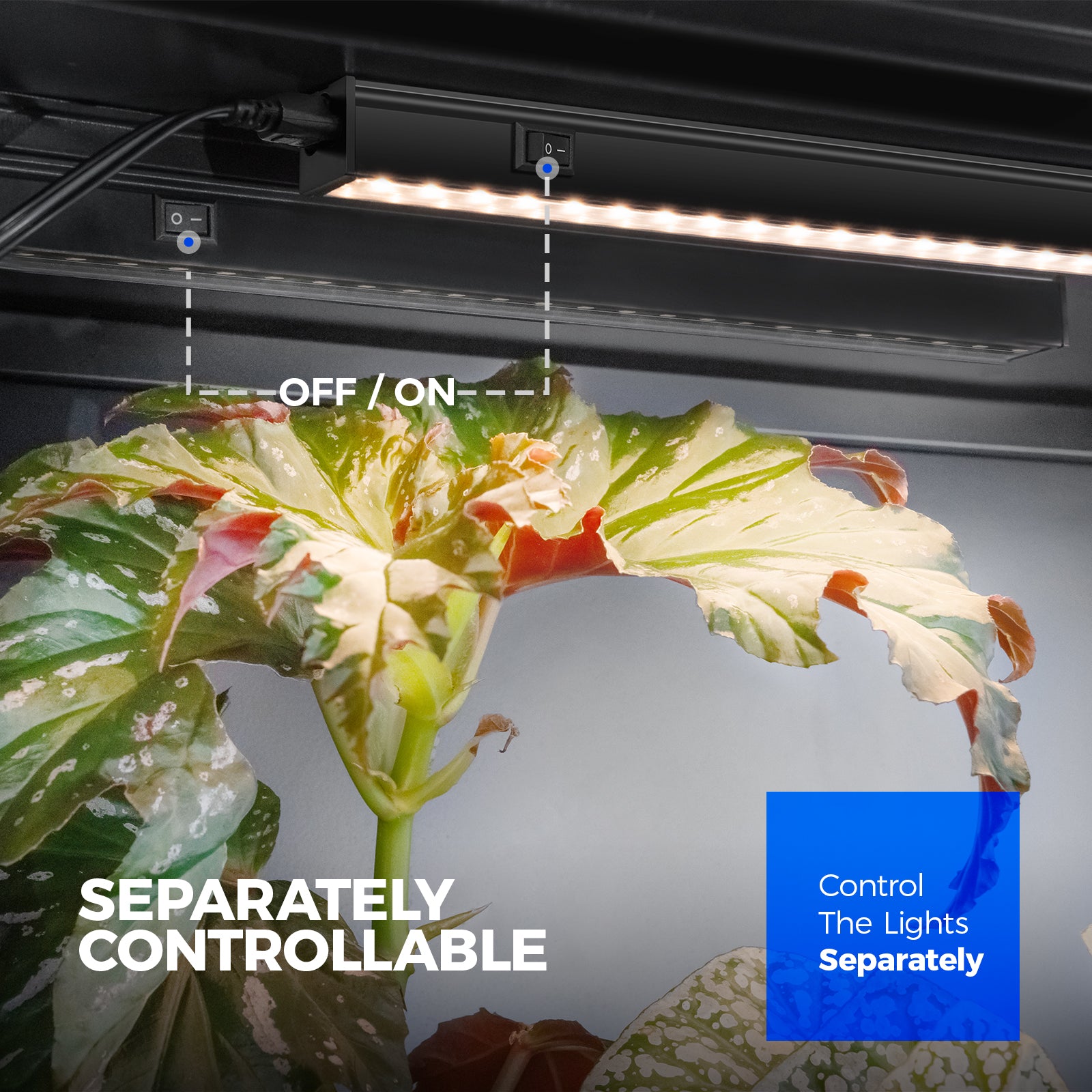 Barrina T5 5W LED Grow Lights 1FT Yellow Light | Magnetic Installation & Linkable | NC05