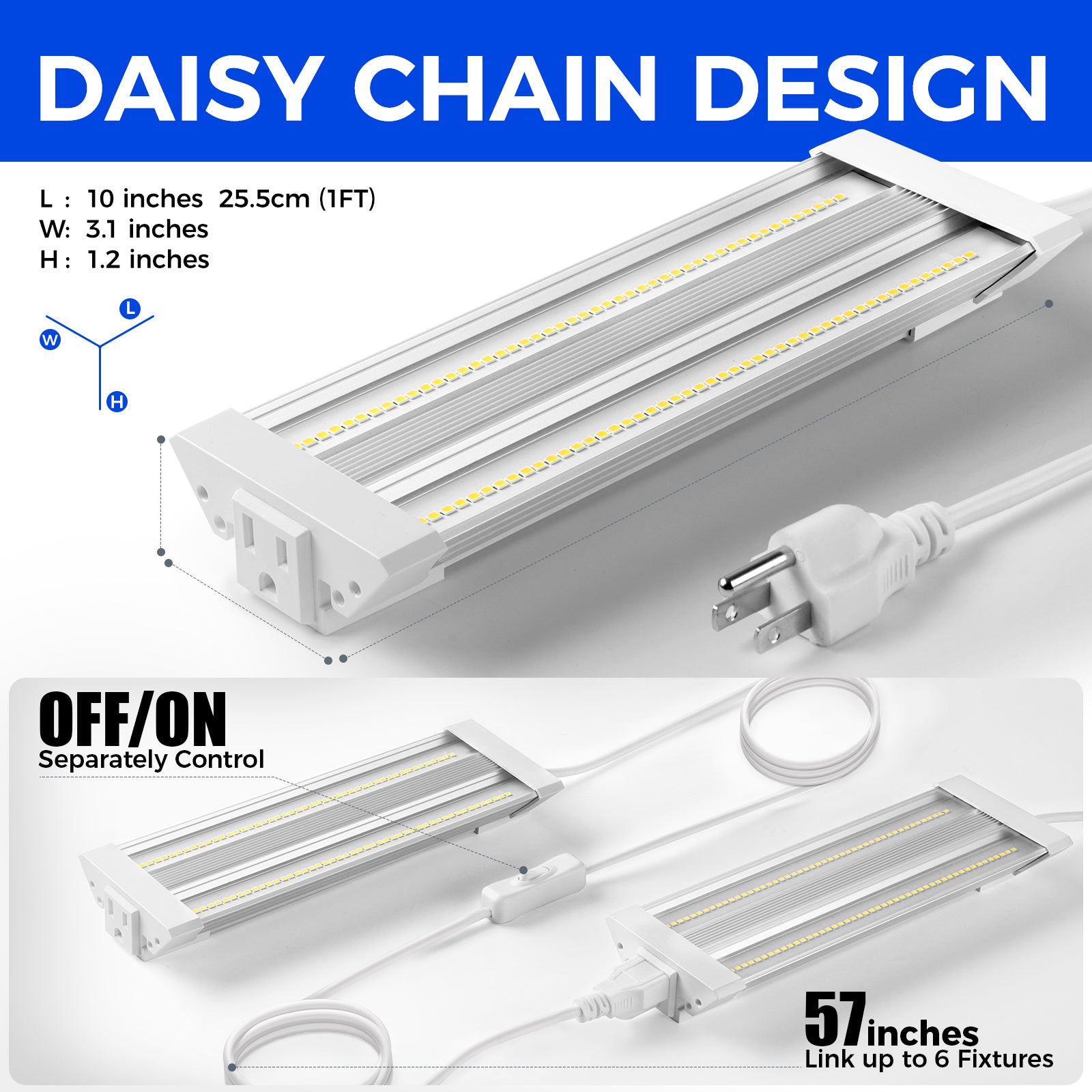 Barrina TX18 18W LED Grow Lights 1FT 5000K | Full Spectrum & Linkable | TXAL18