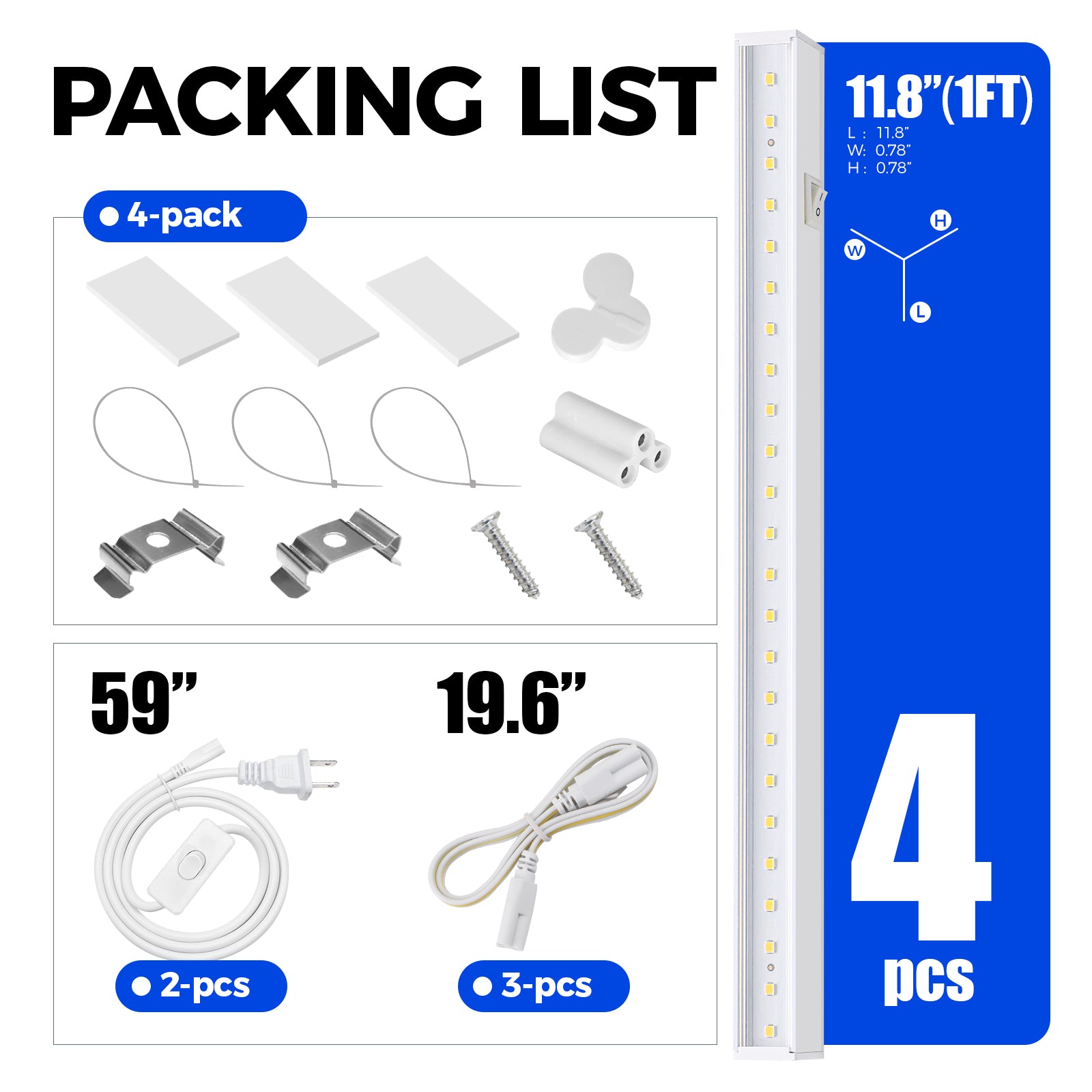 Barrina T5 5W LED Grow Lights 1FT 5000K | Full Specturm & Linkable | MC05