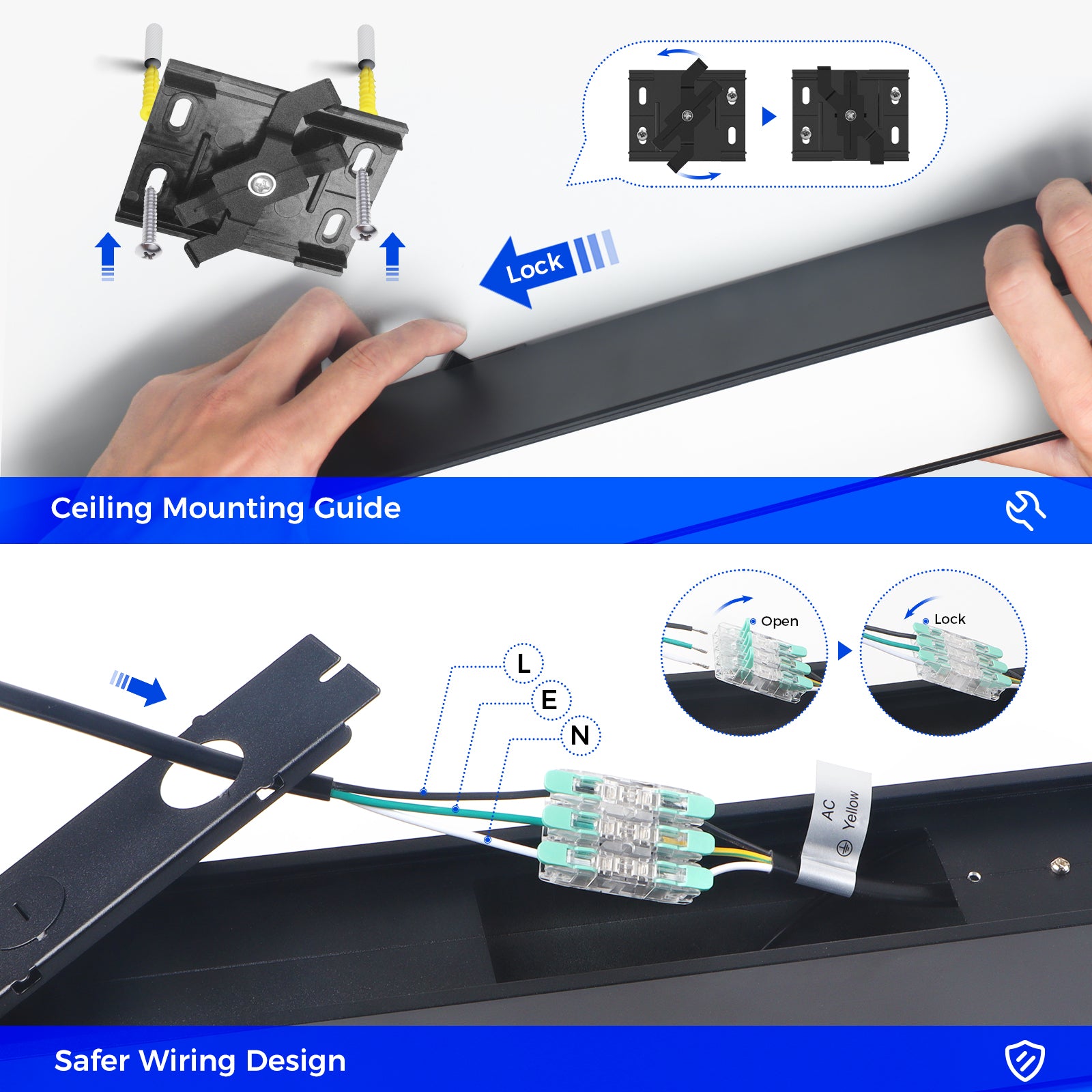 Barrina 5568 Remote Series 2nd-Generation 216W Square Set LED Linear Lights 5FT * 5FT 3000K - 6000K 21600LM | Seamless Connection & Color Changing
