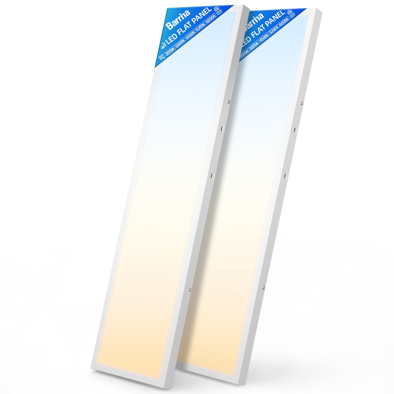 Barrina 72W LED Flat Panel Lights 3000K - 6000k 8640LM | 0-10V Dimmable, 5CCT | JM-6035