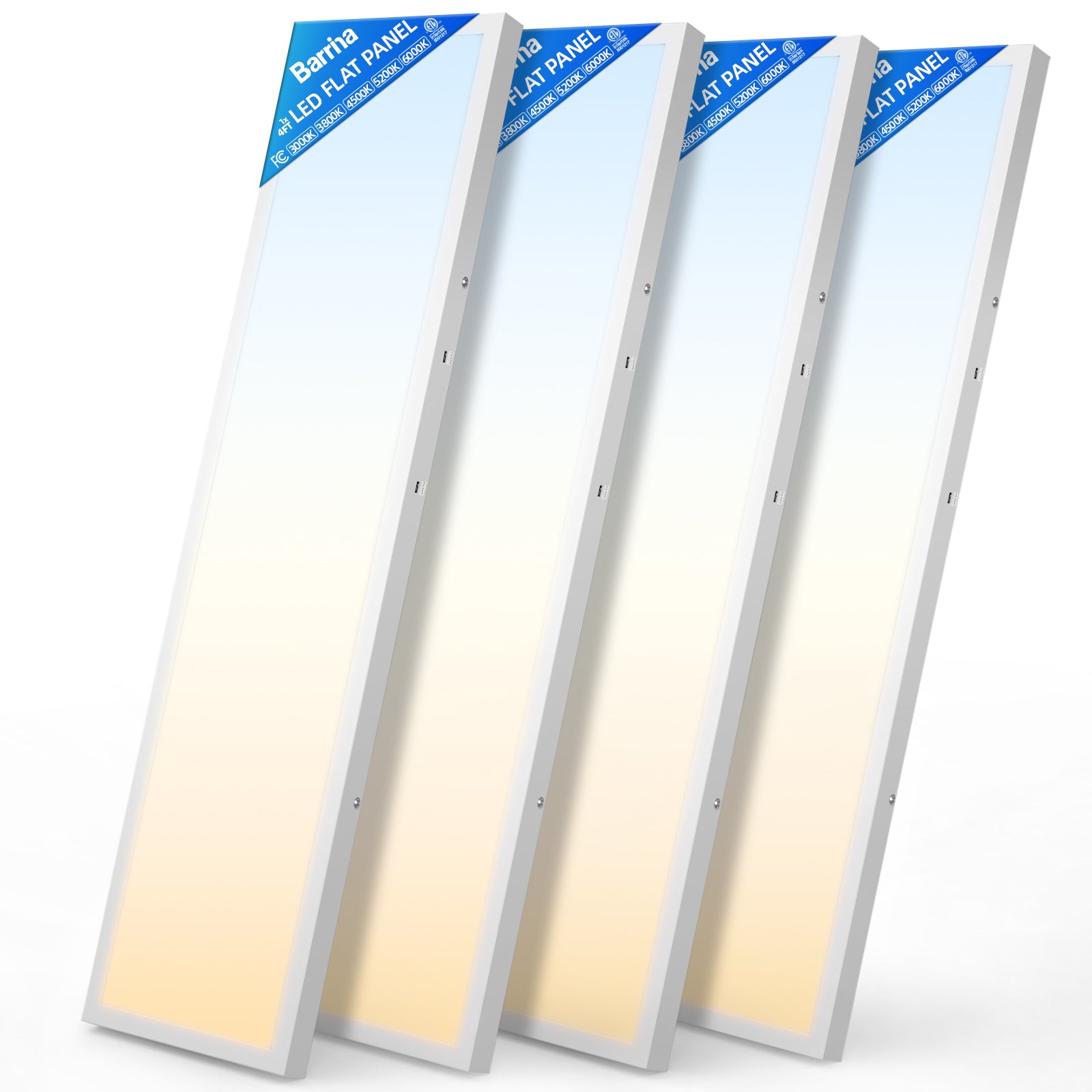 Barrina 72W LED Flat Panel Lights 3000K - 6000k 8640LM | 0-10V Dimmable, 5CCT | JM-6035