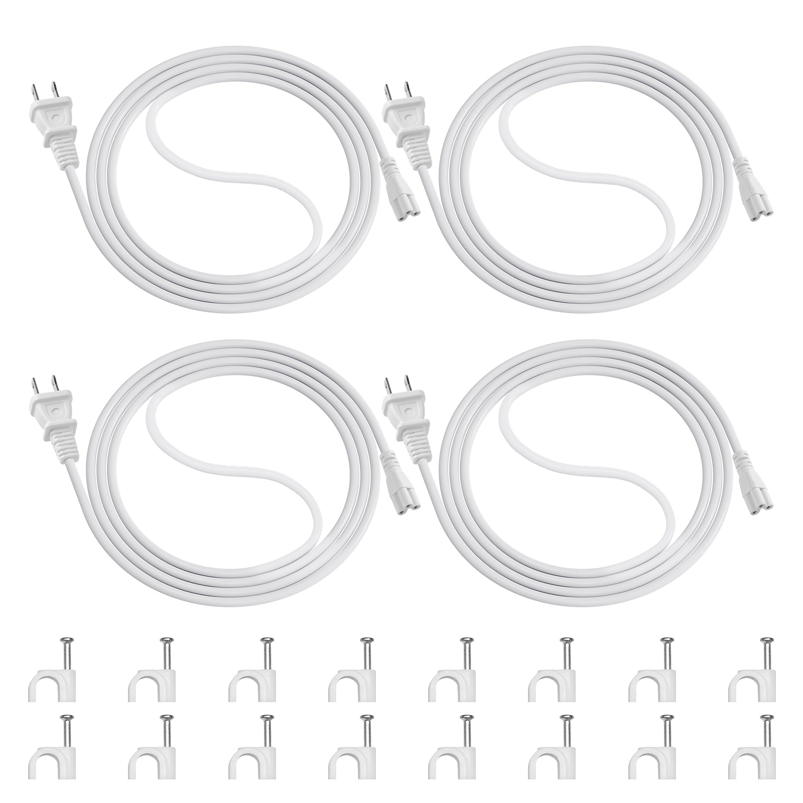 Power Extension Cords for T5 Grow Lights | 2 Prong Plug