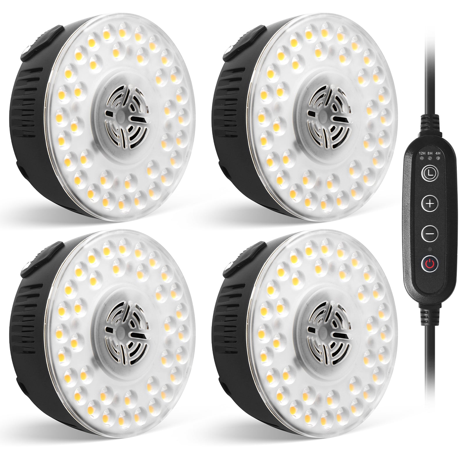 Barrina Orbgrow 9W LED Puck Grow Lights 5000K | Full Spectrum, Magnetic, Timer, Dimmable & Linkable | OG09