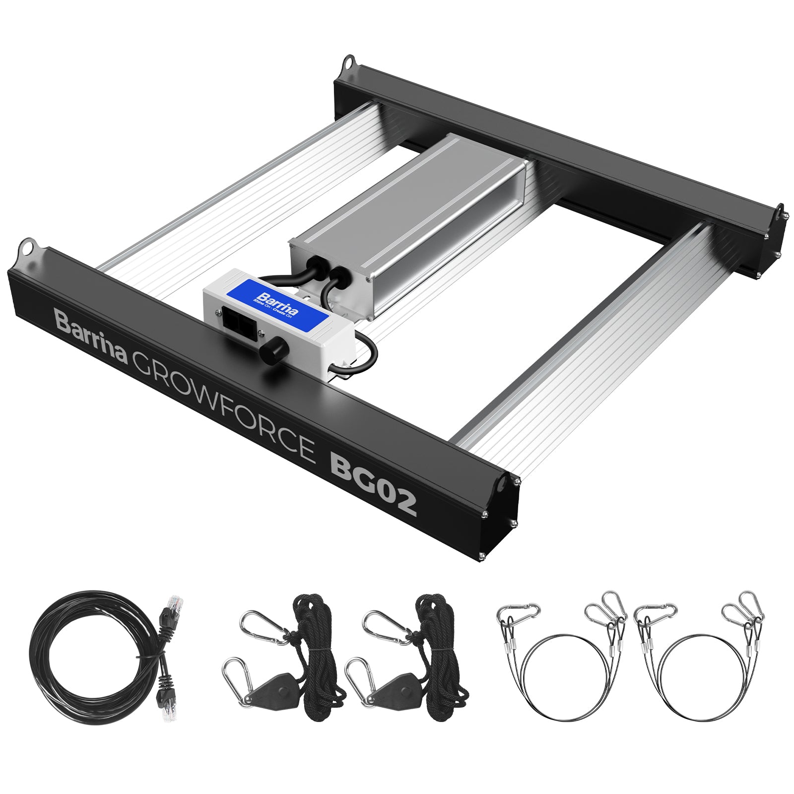 Barrina GrowForce 200W LED Commercial Grow Light Dual Blue & FIR Light 3 x 3 | Full Spectrum & Dimmable | BG02