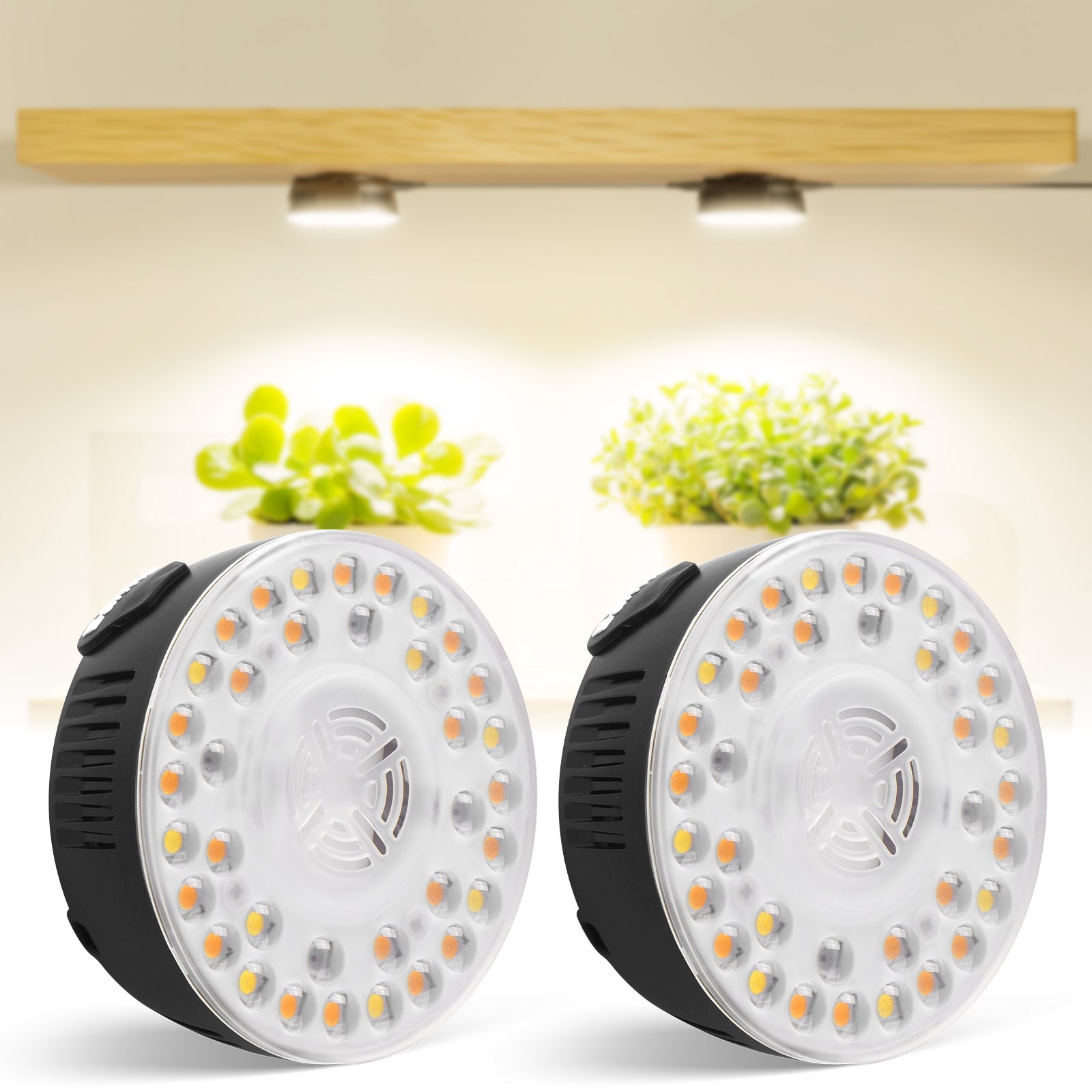 Barrina Orbgrow 9W LED Puck Grow Lights 3000K+6500K+660nm | Full Spectrum, Magnetic & Linkable | OG09
