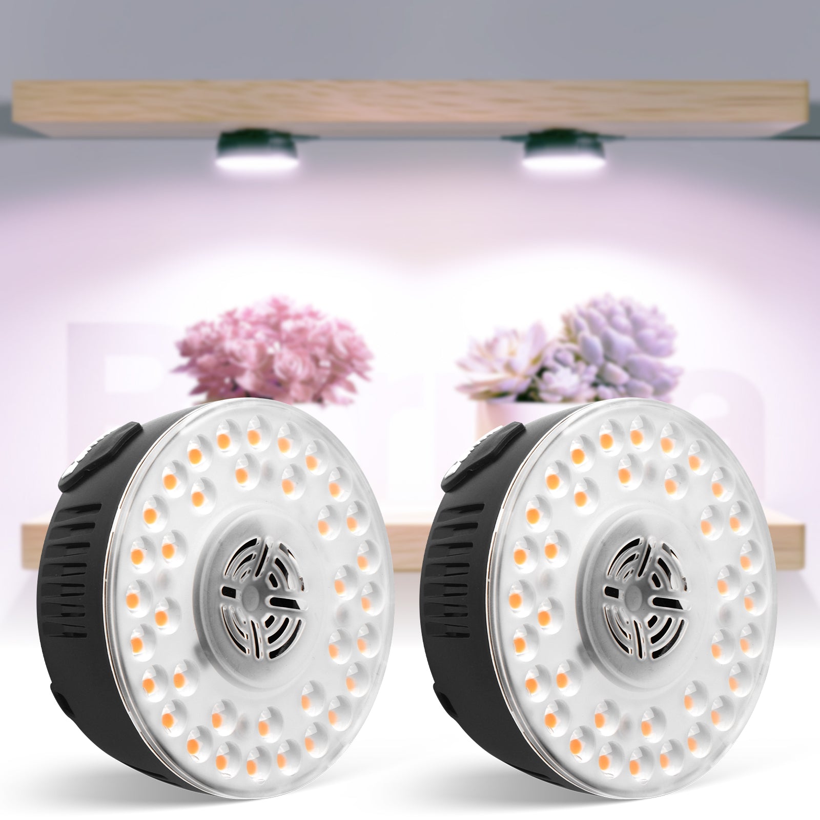 Barrina Orbgrow 9W LED Puck Grow Lights Pinkish White | Full Spectrum, Magnetic & Linkable | OG09