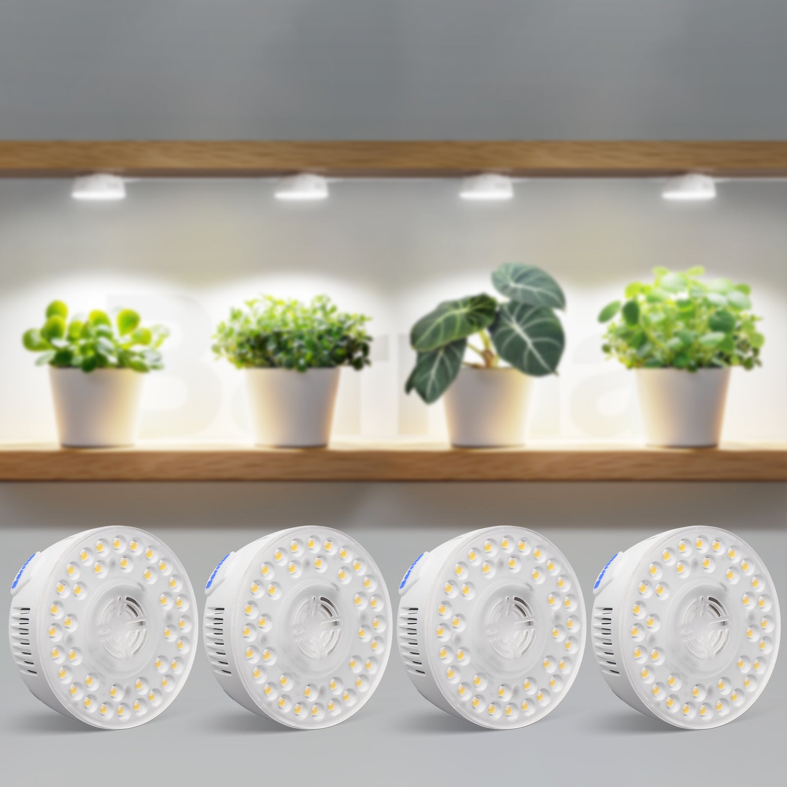 Barrina Orbgrow 9W LED Puck Grow Lights 5000K | Full Spectrum, Magnetic & Linkable | OG09