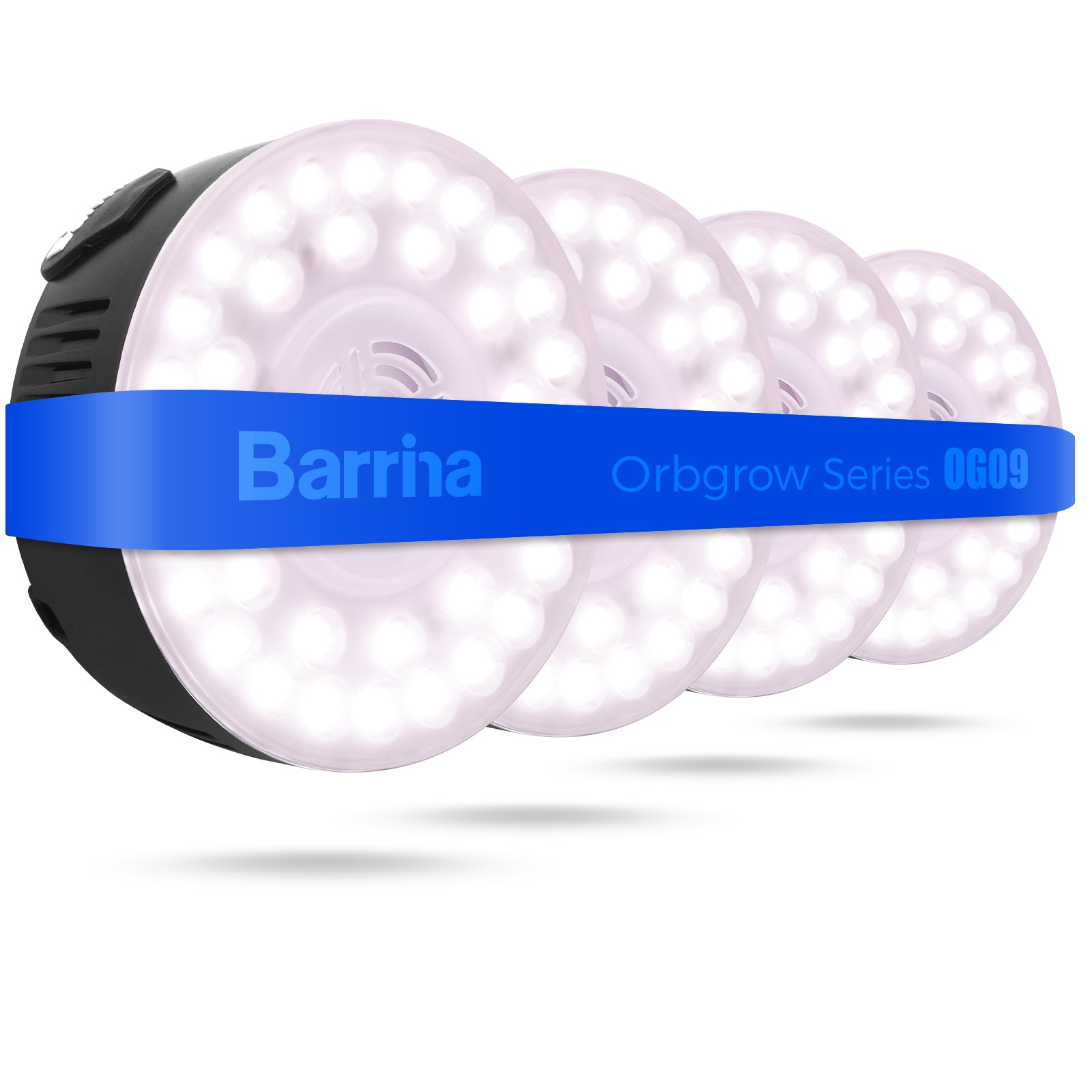 Barrina Orbgrow 9W LED Puck Grow Lights Pinkish White | Full Spectrum, Magnetic & Linkable | OG09