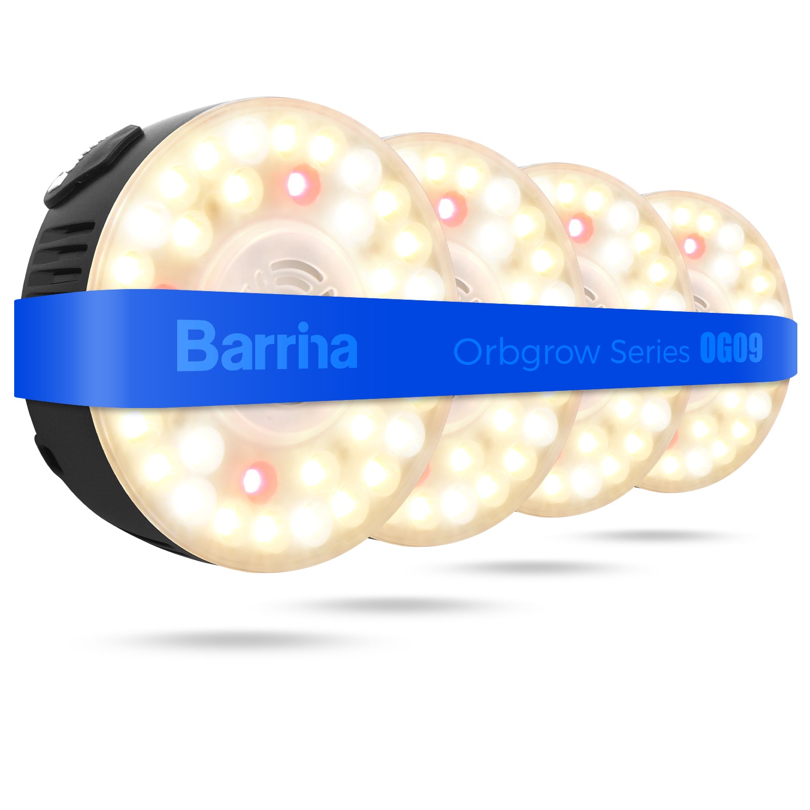 Barrina Orbgrow 9W LED Puck Grow Lights 3000K+6500K+660nm | Full Spectrum, Magnetic & Linkable | OG09