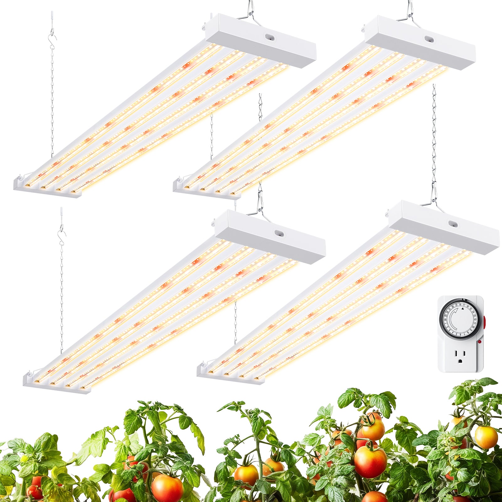 Barrina TX-L63 63W LED Grow Lights 3FT 3000K+6500K+660nm | Full Spectrum & Linkable | TX-L63