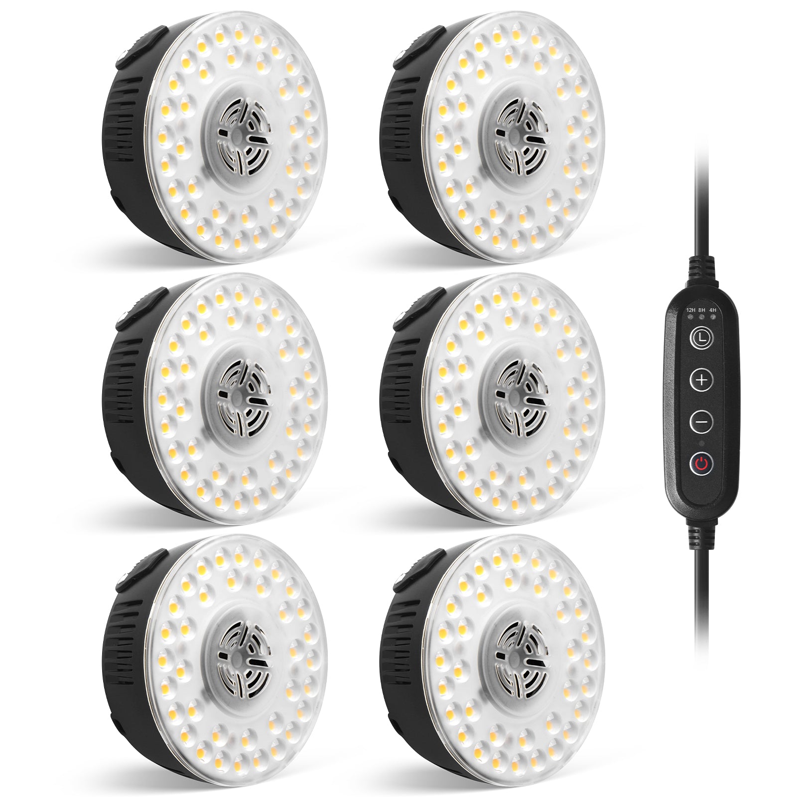 Barrina Orbgrow 9W LED Puck Grow Lights 5000K | Full Spectrum, Magnetic, Timer, Dimmable & Linkable | OG09
