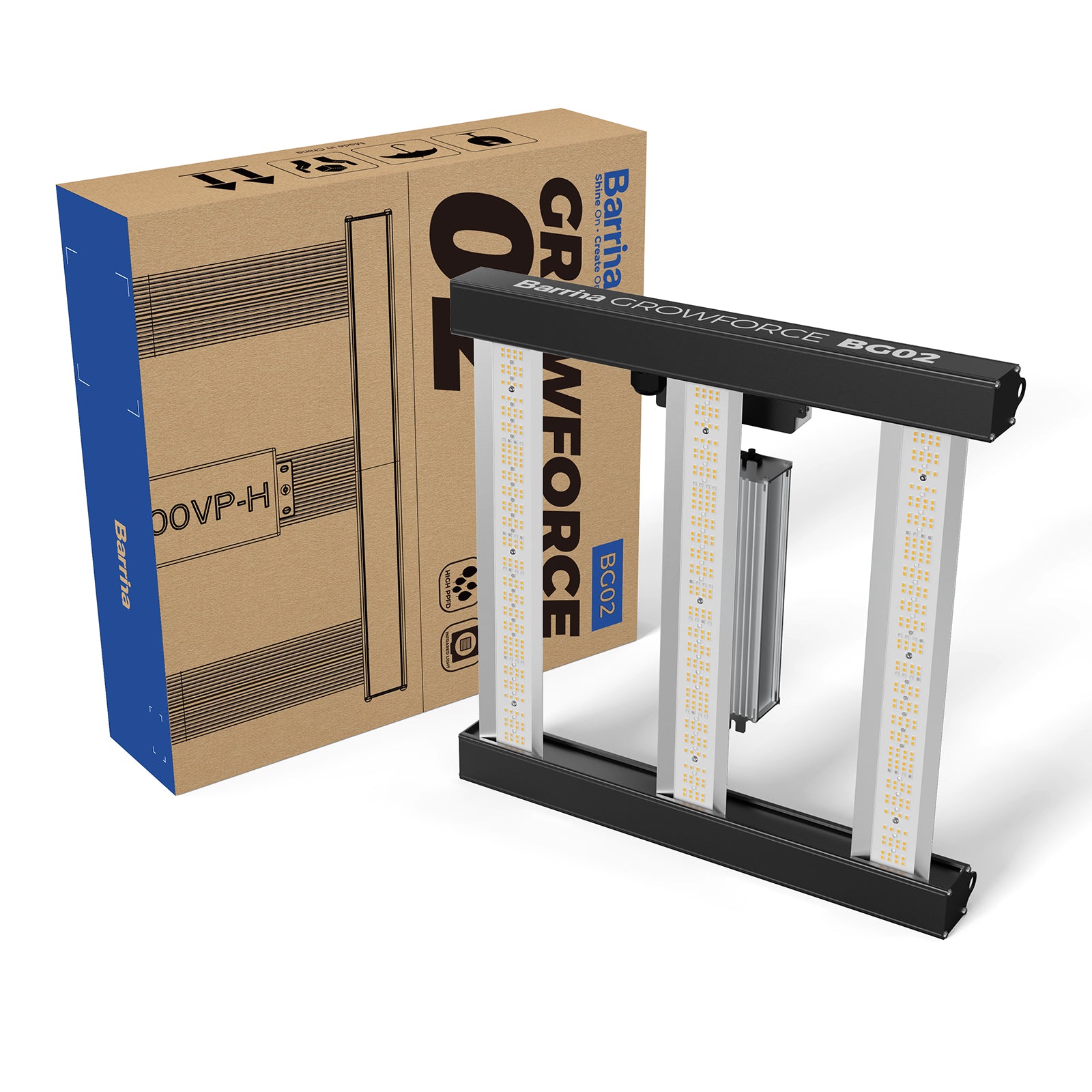 Barrina GrowForce 200W LED Commercial Grow Light Dual Blue & FIR Light 3 x 3 | Full Spectrum & Dimmable | BG02