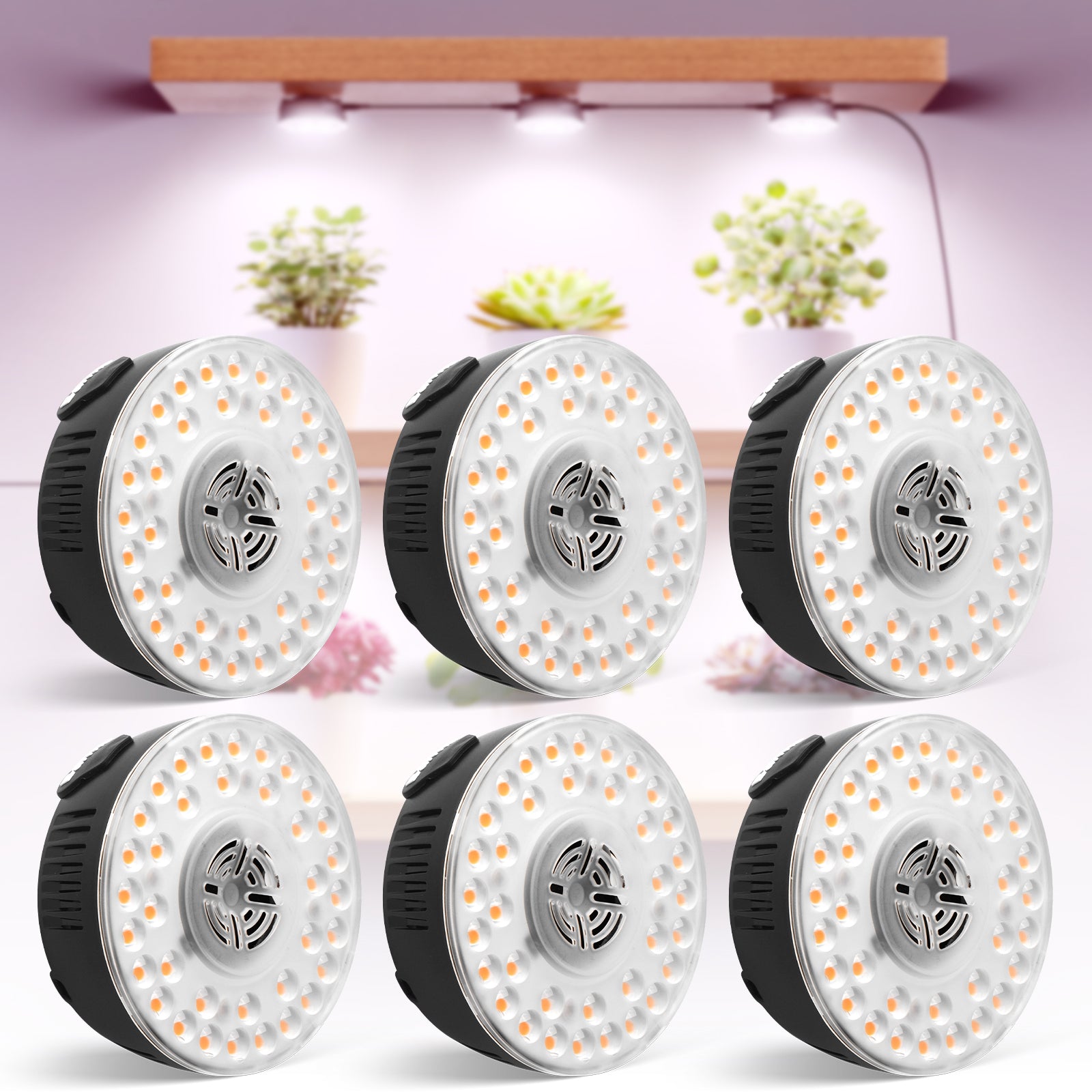 Barrina Orbgrow 9W LED Puck Grow Lights Pinkish White | Full Spectrum, Magnetic & Linkable | OG09