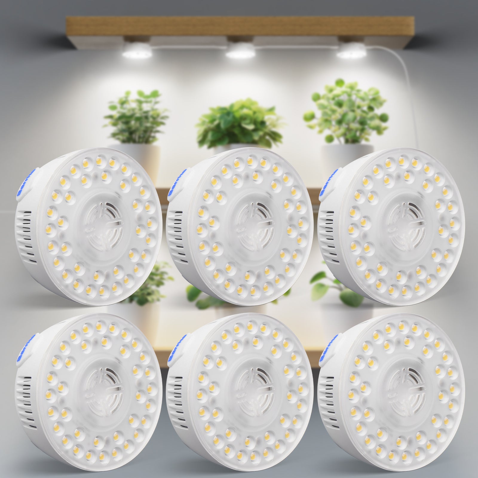 Barrina Orbgrow 9W LED Puck Grow Lights 5000K | Full Spectrum, Magnetic & Linkable | OG09