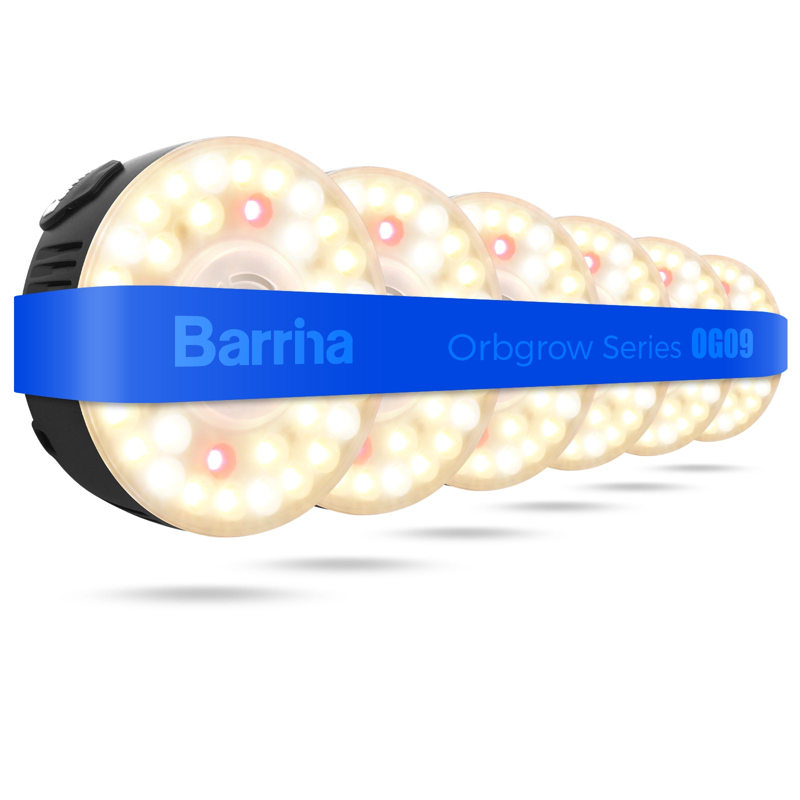 Barrina Orbgrow 9W LED Puck Grow Lights 3000K+6500K+660nm | Full Spectrum, Magnetic & Linkable | OG09