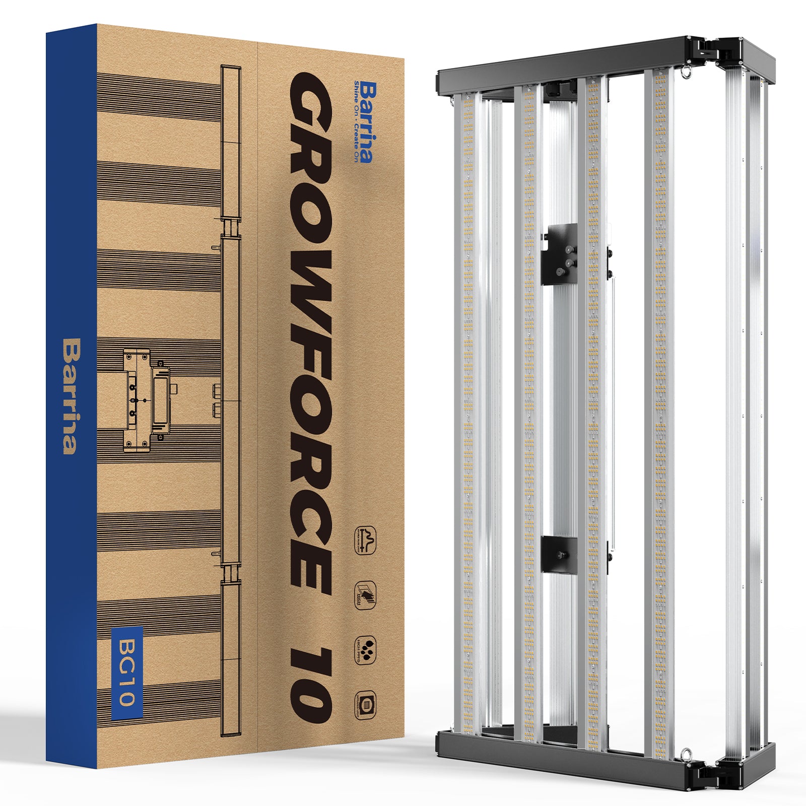 Barrina GrowForce 1000W LED Commercial Grow Light Dual Blue & FIR Light 5 x 5 | Full Spectrum & Dimmable | BG10