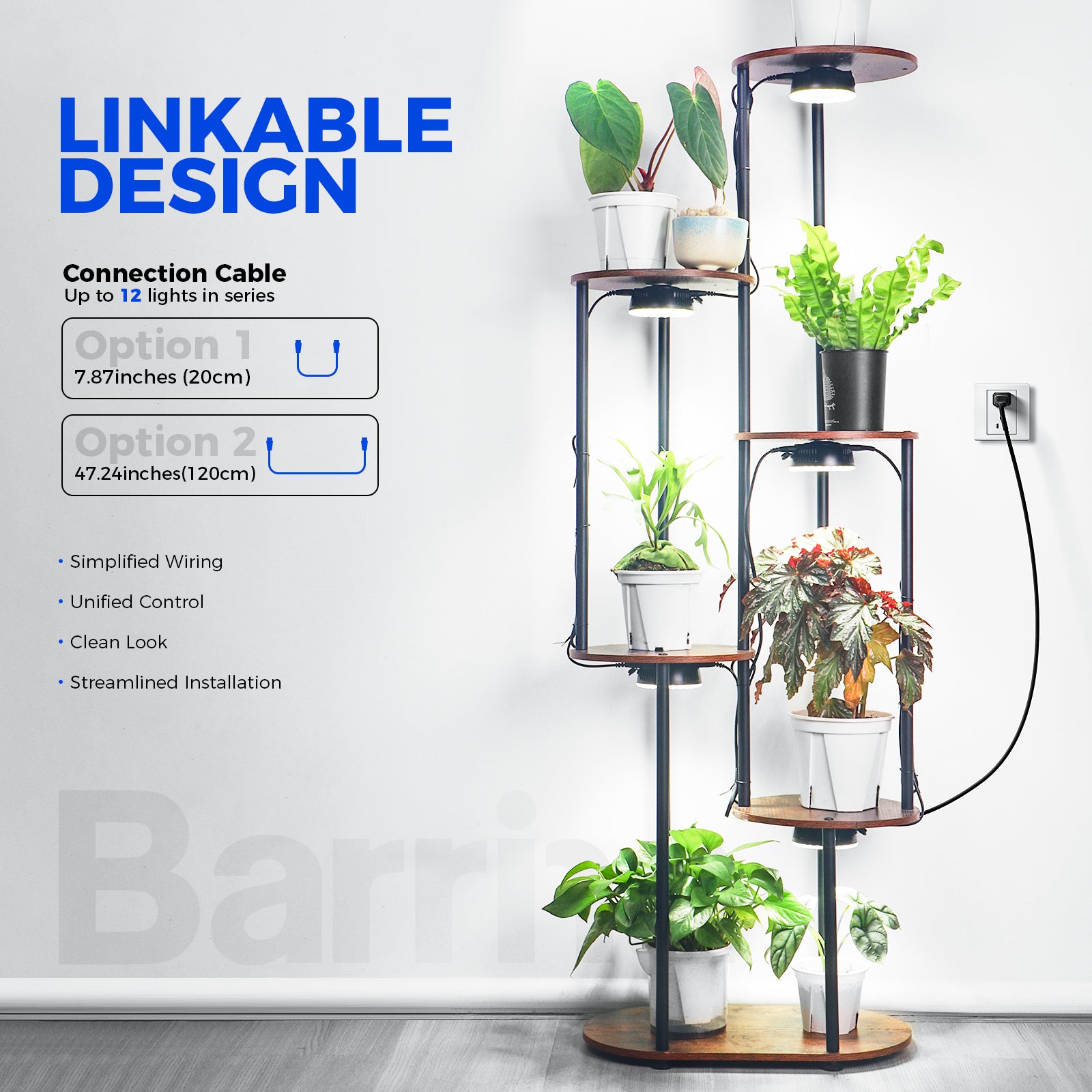 Barrina Orbgrow 9W LED Puck Grow Lights 5000K | Full Spectrum, Magnetic, Timer, Dimmable & Linkable | OG09