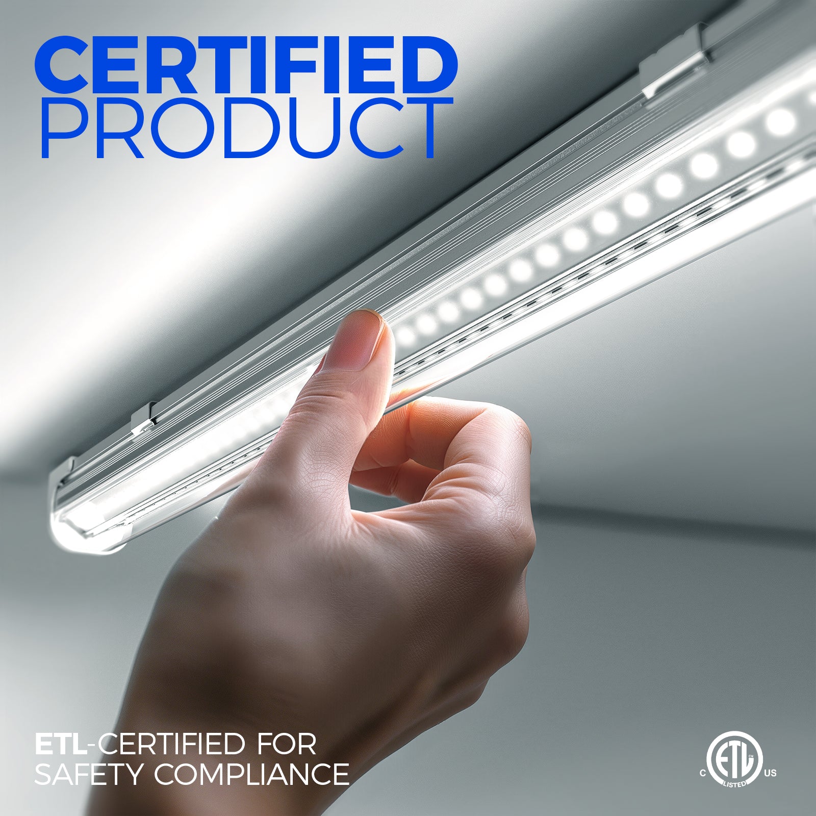 Barrina T8 50W LED Shop Lights 4FT 6500K | Clear Cover & V Shape Tube | BAL50