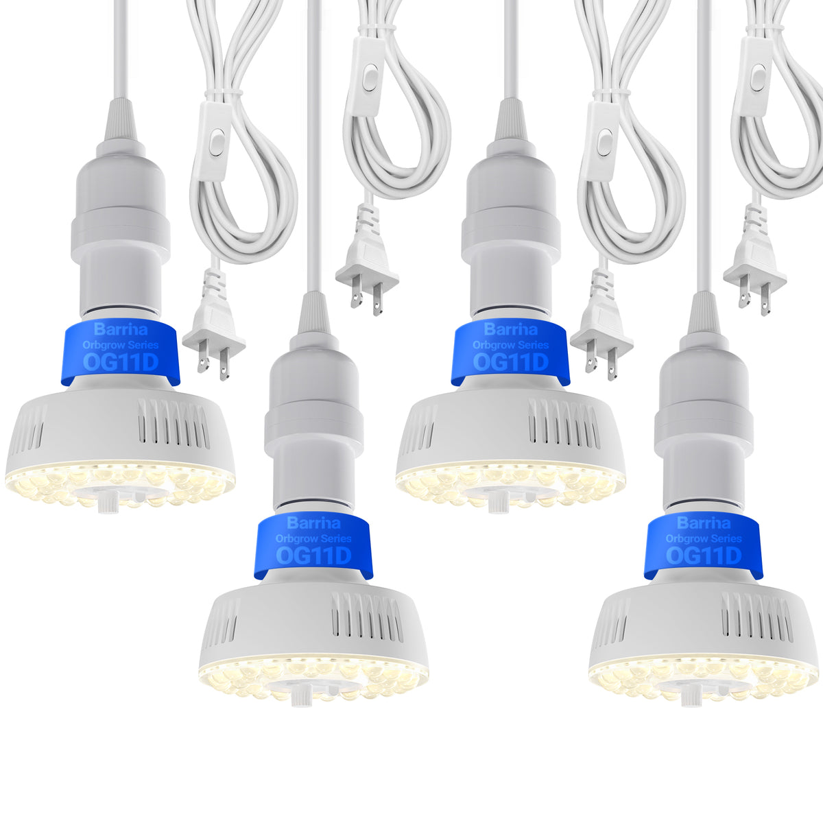 Barrina Orbgrow 11W LED Grow Light Bulb 4000K | Full Spectrum,Dimmable,Timer & E26 Base | OG11D (White)