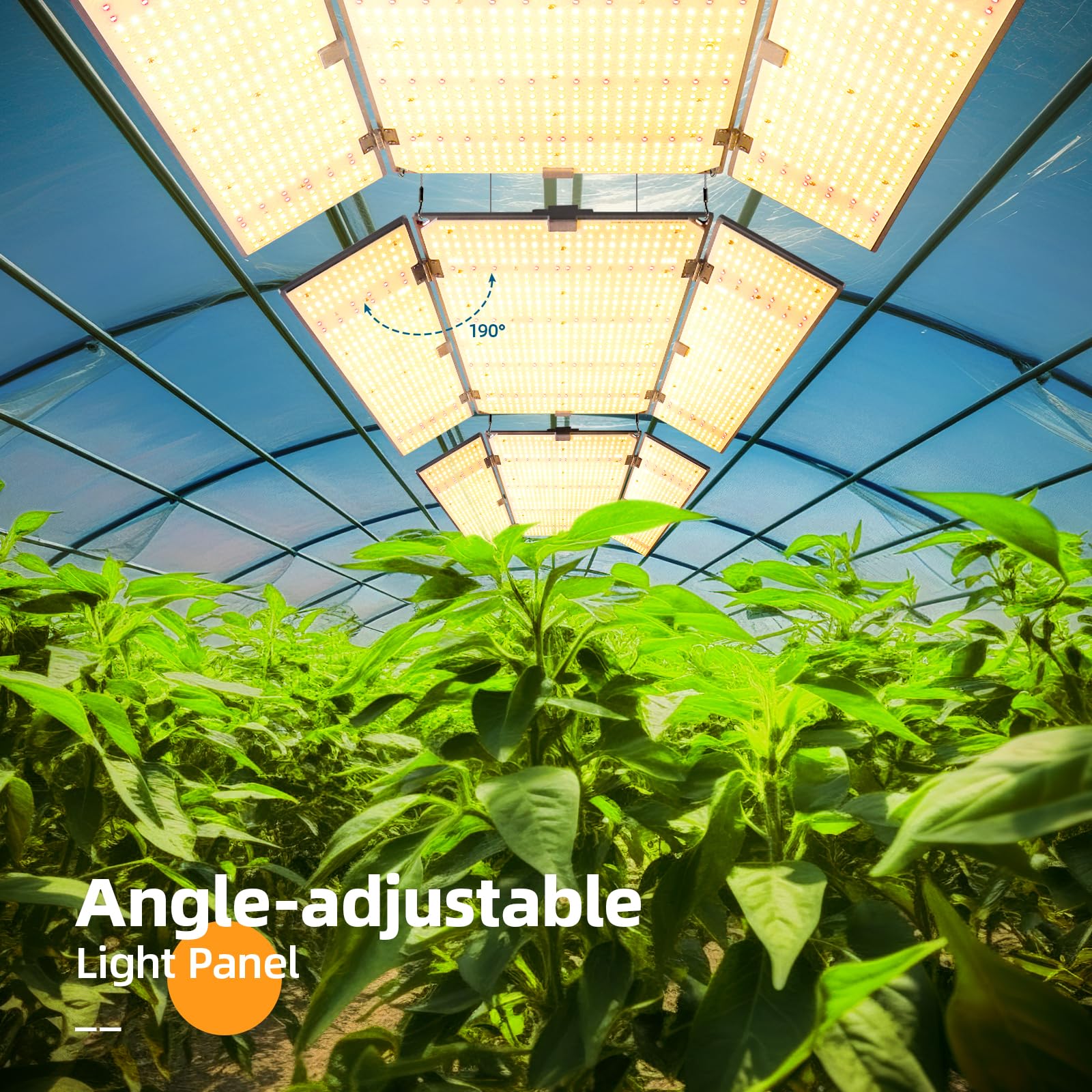 Barrina BU4800 480W LED Grow Light Panel 4-Spectrum | Full Spectrum, Dimmable & Angle Adjustable | DF480