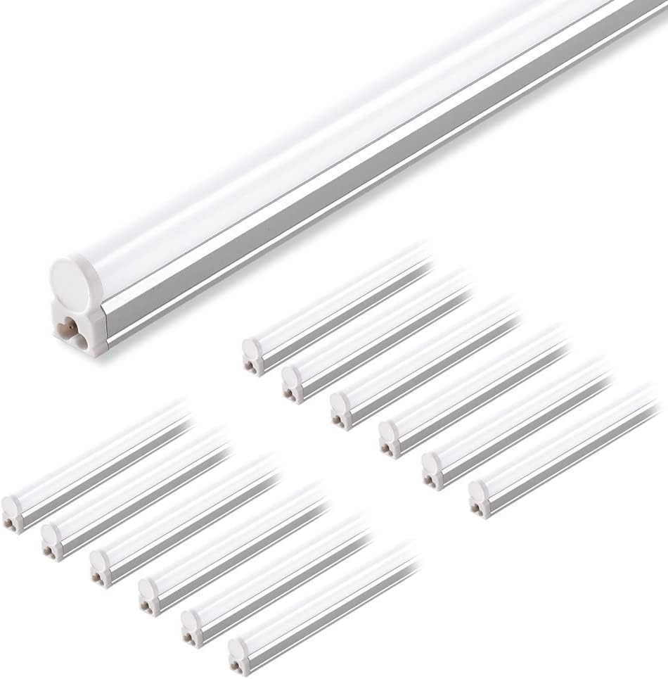 Barrina T5 20W LED Shop Lights 4FT 4000K 2200LM 10 Pack | Linkable & Corded Electric Switch | AAL20
