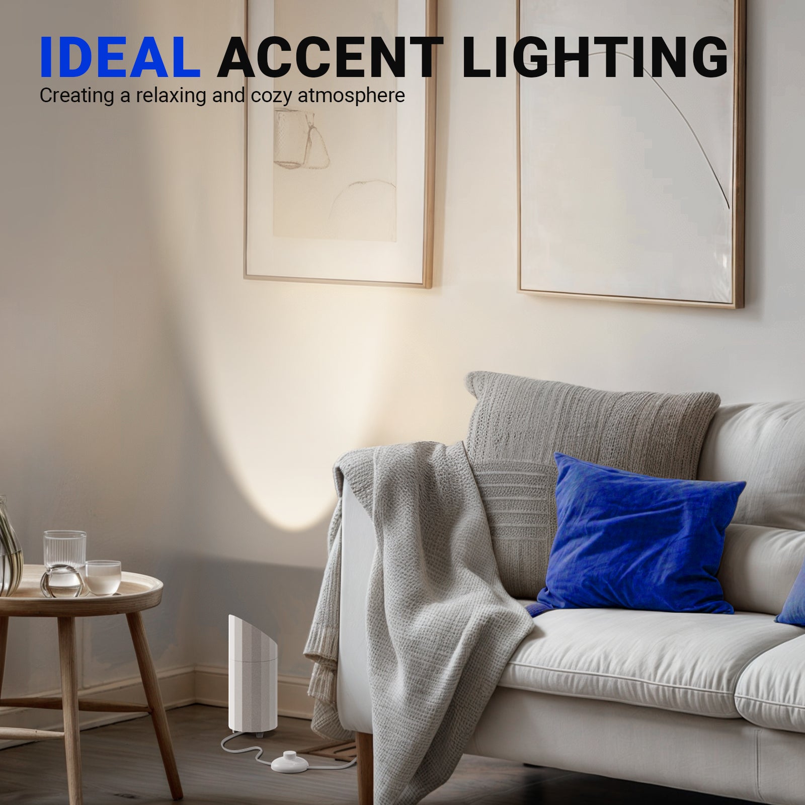 Barrina E26 Bulb LED Uplighting Indoor Spotlight 2700K | Detachable & Foot Switch | UL1B07