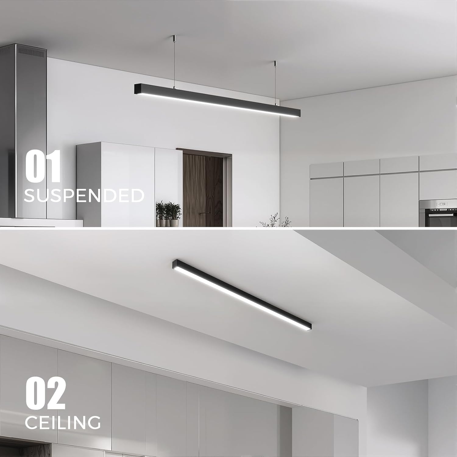 Barrina 4040 Remote Series 3rd-Generation 40W LED Linear Lights 4FT 3000K - 6000K 4000LM | Seamless Connection & Color Changing