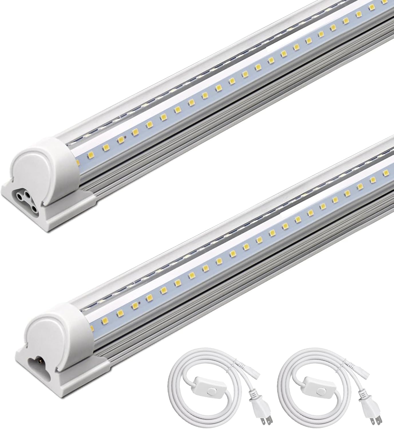 Barrina T8 40W LED Shop Lights 4FT 5000K 5500LM | Clear Cover & V Shape Tube | BAL40