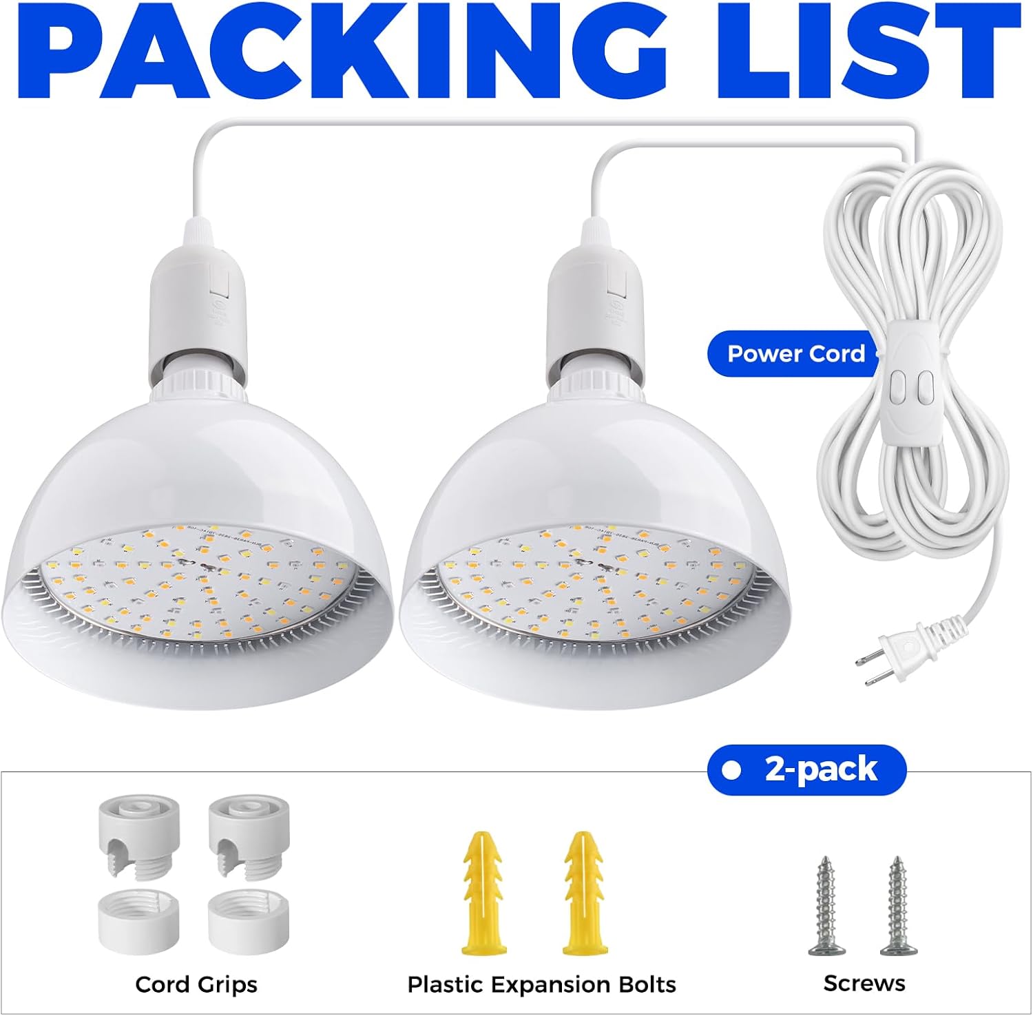 Barrina PAR38 25W LED Grow Light Bulb Yellow Light | Full Spectrum, Hanging & Timer | TB25