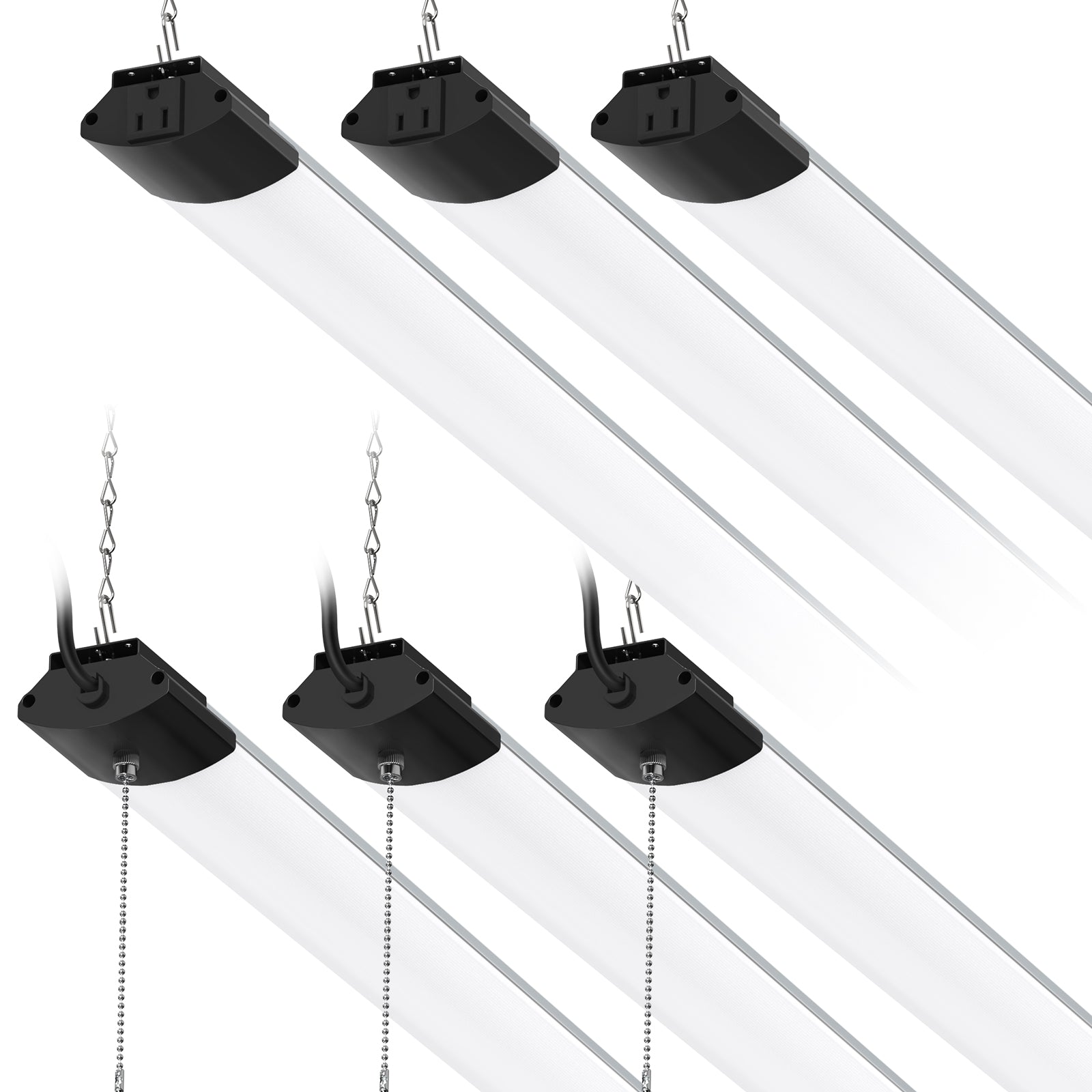 Barrina 168W LED Shop Lights 8FT 5000K 16800LM | Hanging, Linkable & Power Plug Cords | BS168