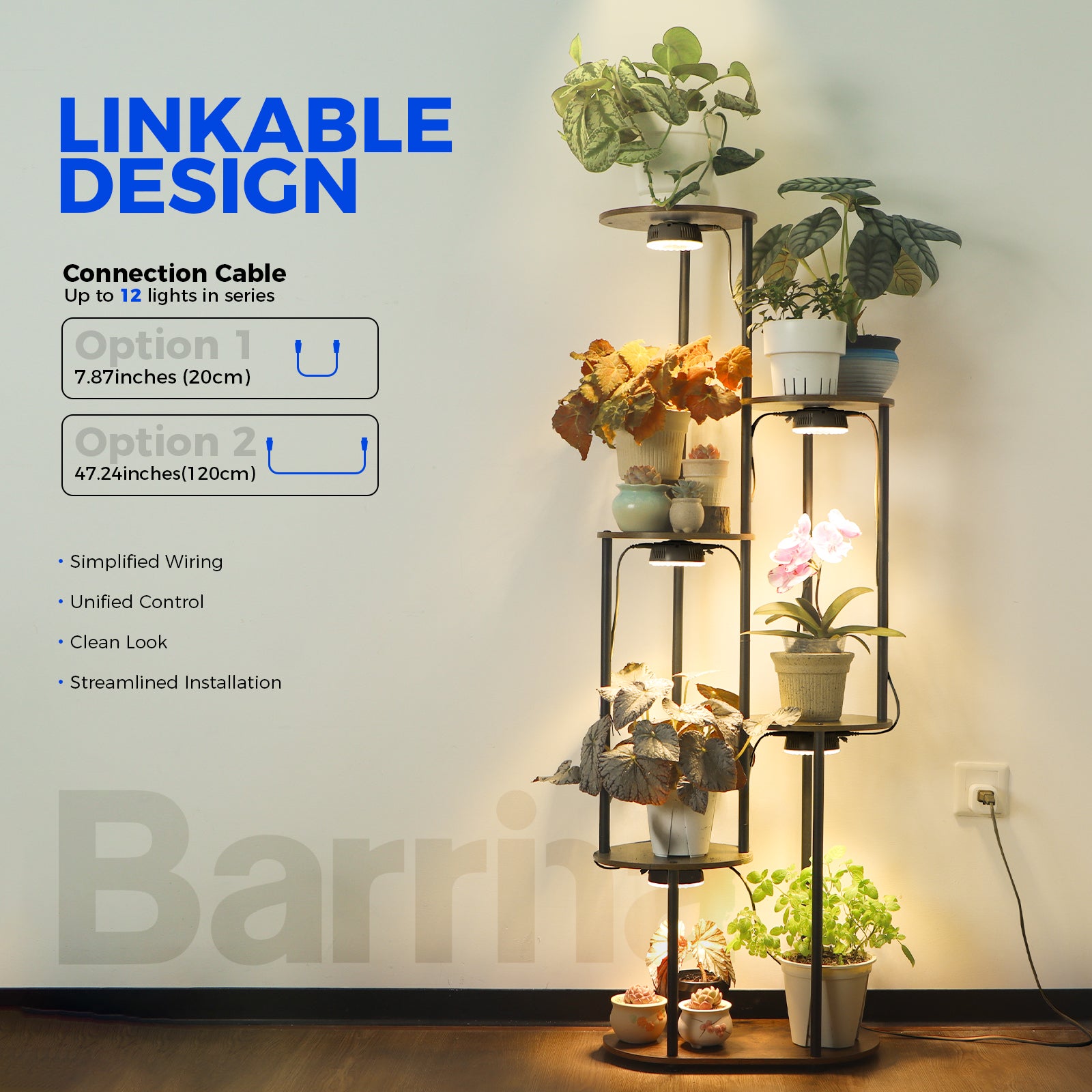 Barrina Orbgrow 9W LED Puck Grow Lights 3000K+6500K+660nm | Full Spectrum, Magnetic, Timer, Dimmable & Linkable | OG09