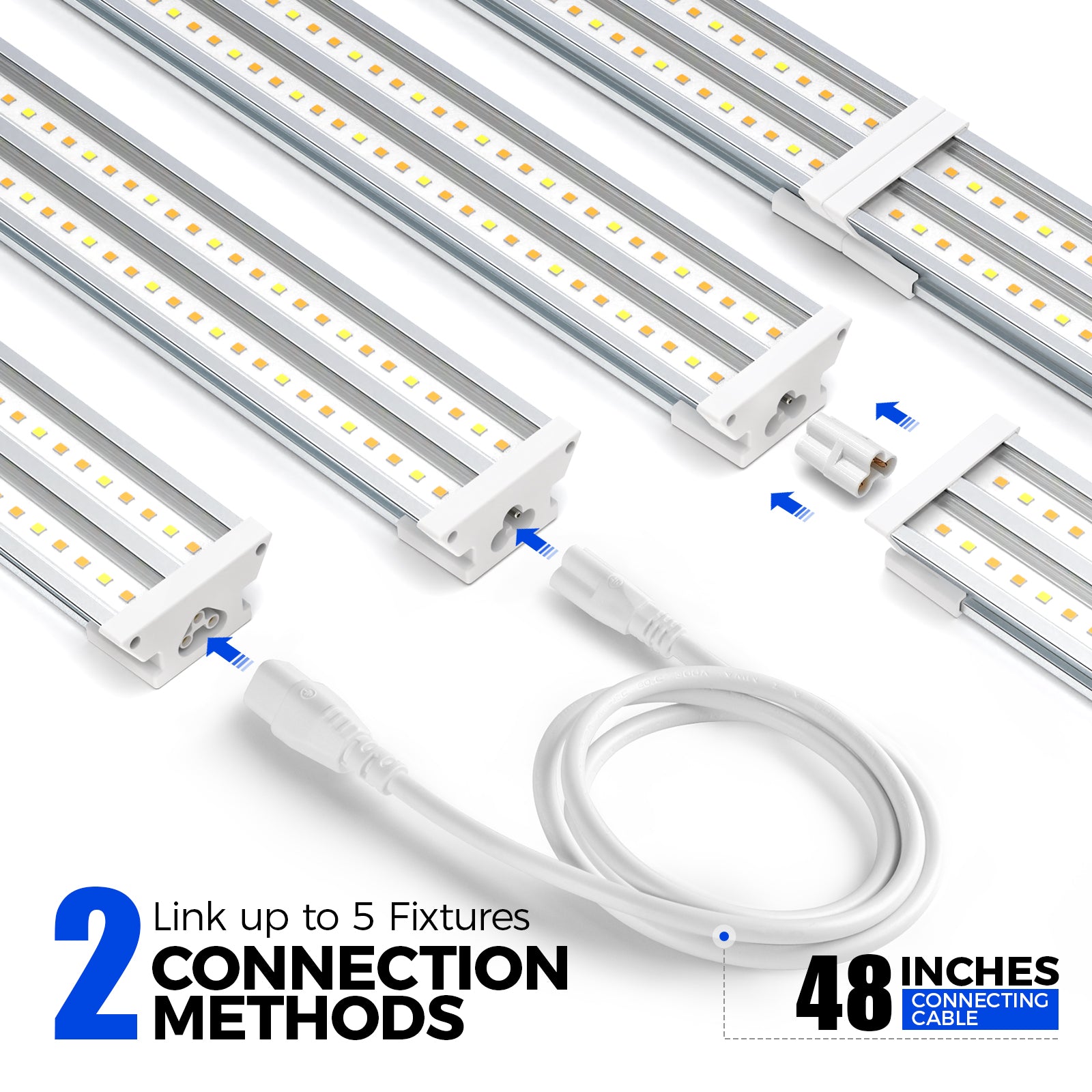 Barrina TX60 60W LED Grow Lights 4FT 3000K+6500K+660nm | Full Spectrum & Linkable | TXPL60