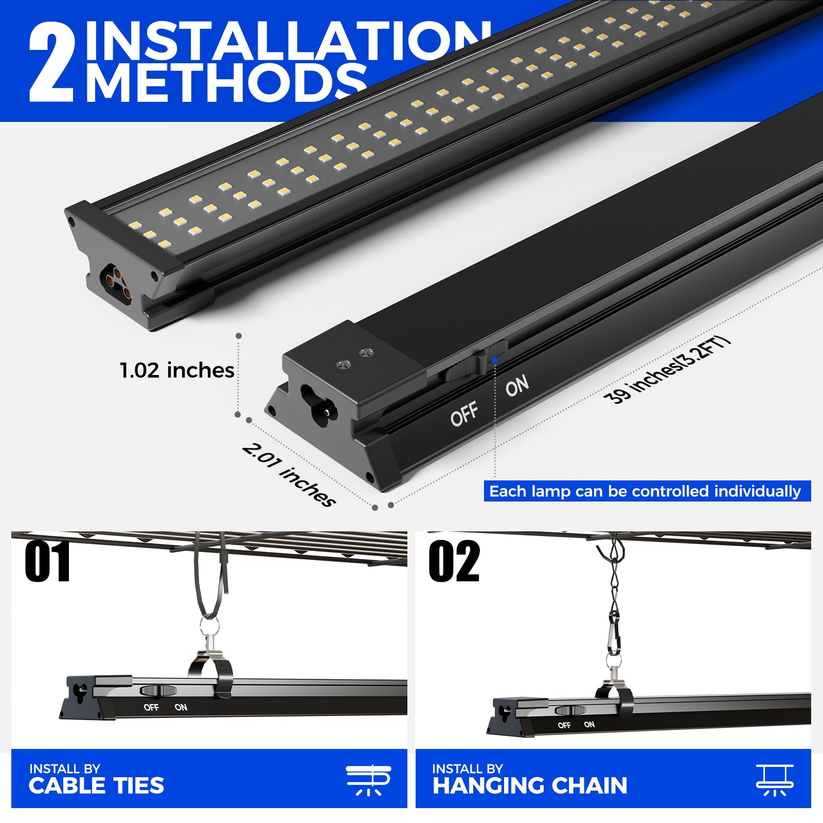 Barrina LP1200 Greenhouse with 4-Pack 50W TX-S50 Grow Lights 3.2FT 5000K | Full Spectrum, Tent, Thermo-Hygrometer & Timer | LP1200