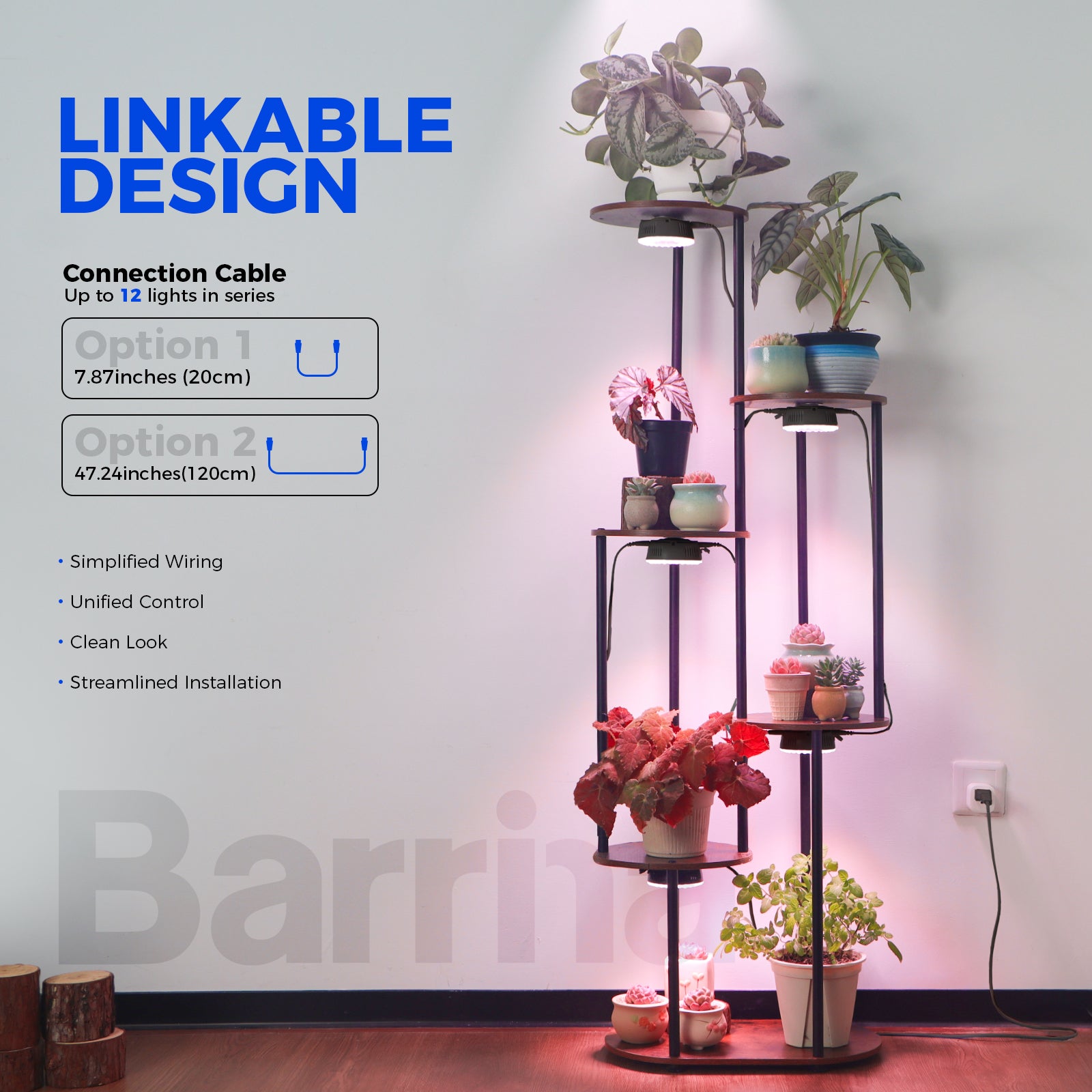 Barrina Orbgrow 9W LED Puck Grow Lights Pinkish White | Full Spectrum, Magnetic, Timer, Dimmable & Linkable | OG09