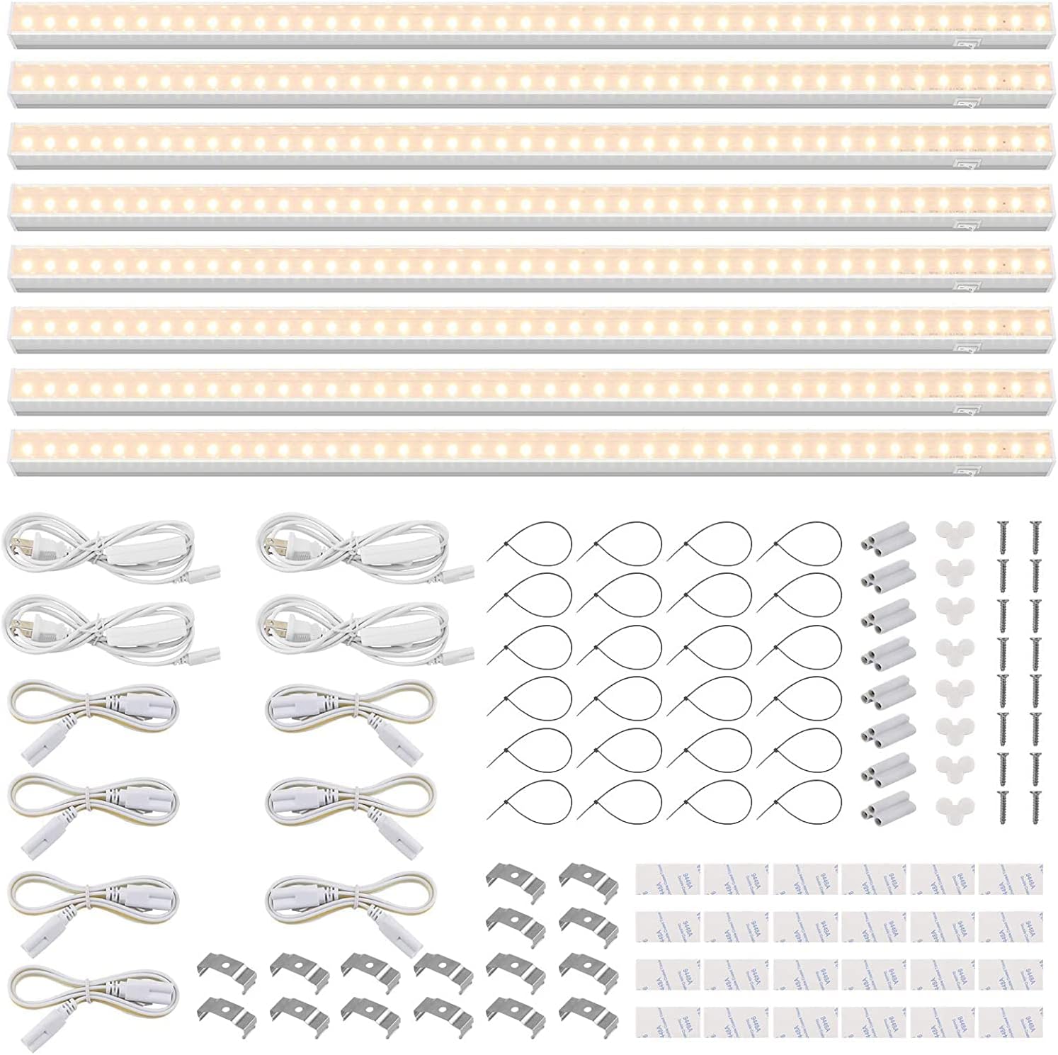 Barrina T5 16W LED Grow Light 3FT Yellow Light 8 Pack | Full Spectrum & Linkable | MI16