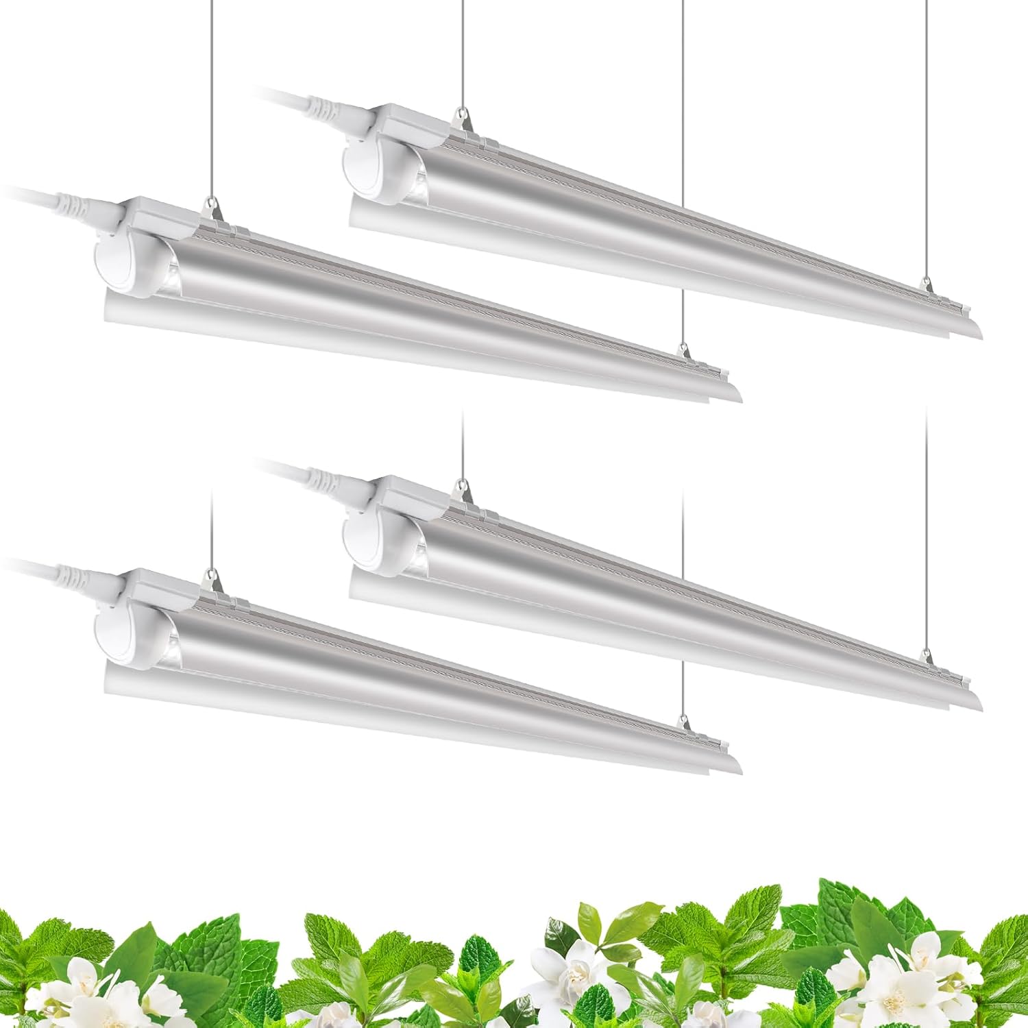 Barrina T8 42W LED Grow Lights 4FT 5000K | Full Spectrum, Reflectors &