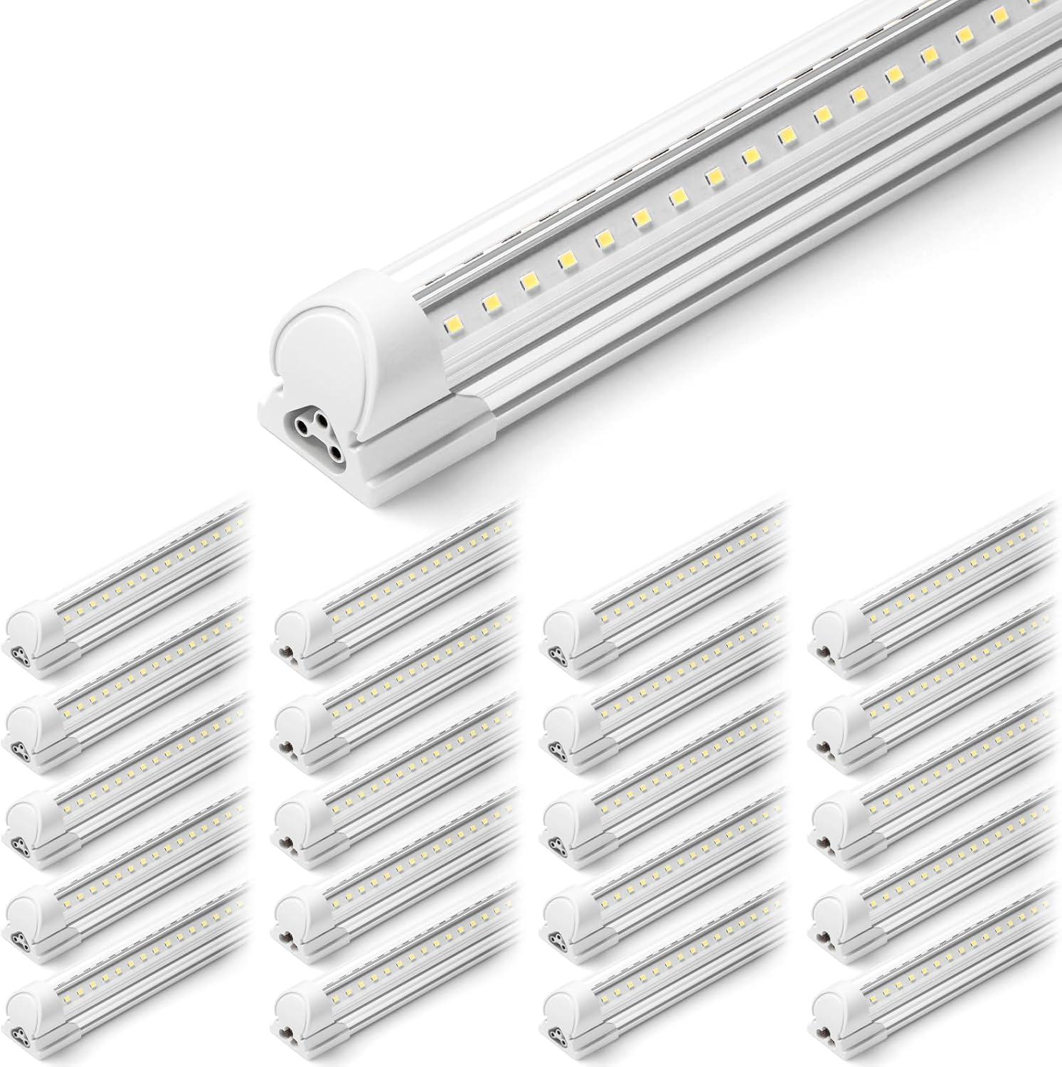Barrina T8 40W LED Shop Lights 4FT 5000K 5500LM | Clear Cover & V Shape Tube | BAL40
