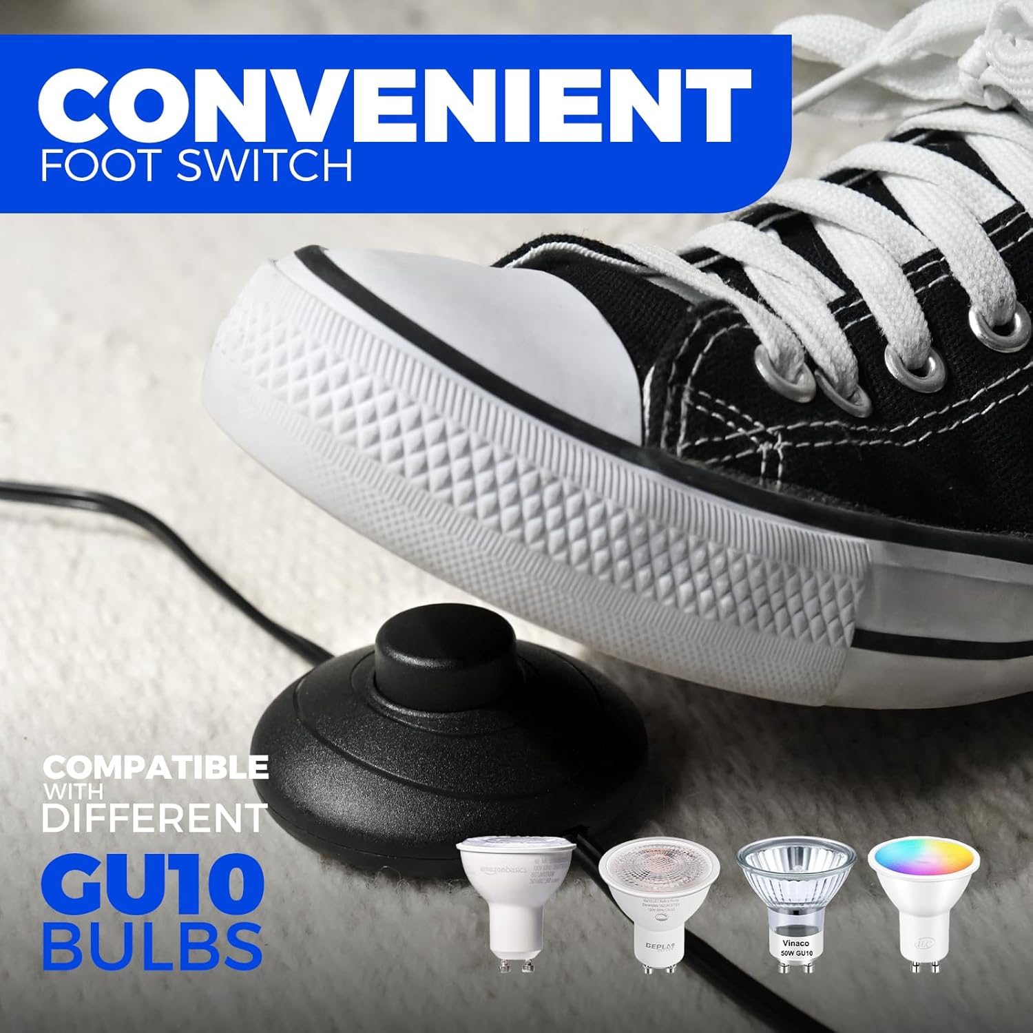 Barrina 5W LED Uplighting Indoor Spotlight 3000K | Detachable & Foot Switch | UL105B