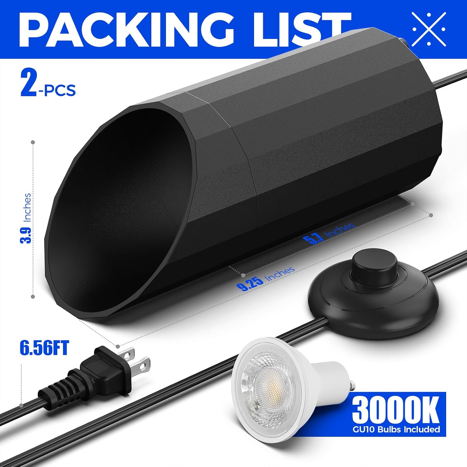 Barrina 5W LED Uplighting Indoor Spotlight 3000K | Detachable & Foot Switch | UL105B