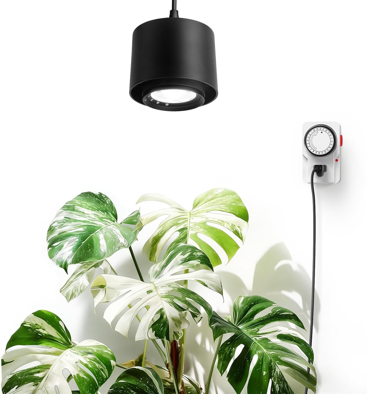 Barrina TR40 40W LED Grow Lights 5000K | Full Spectrum, Hanging & Timer | TR40 (Black)