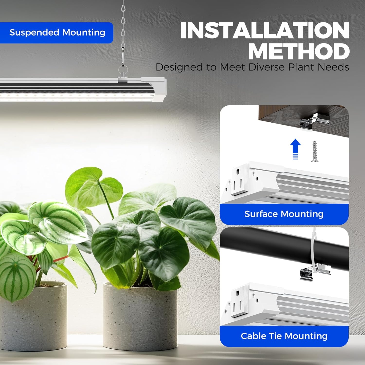 Barrina TX72 72W LED Grow Lights 4FT 5000K | Full Spectrum & Linkable | TXAL72