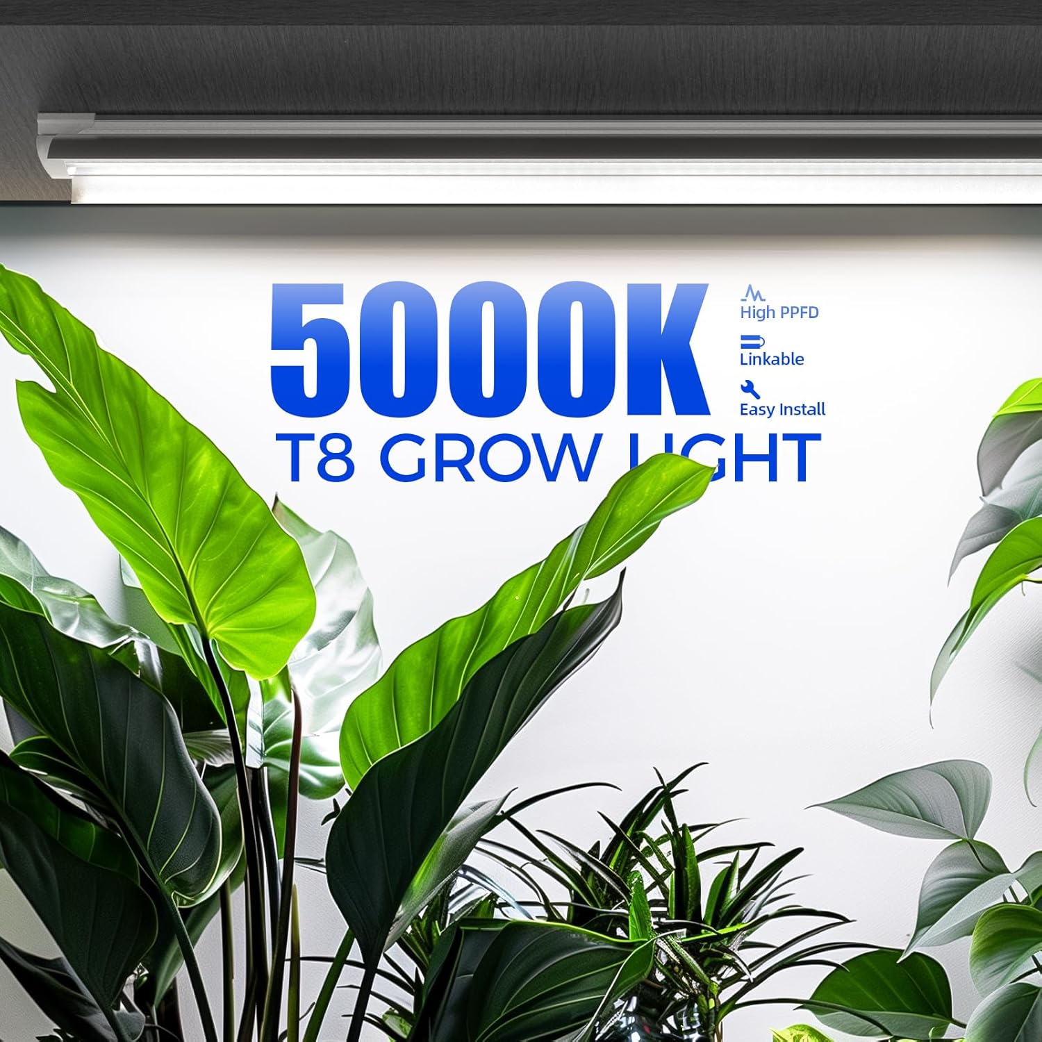 Barrina T8 42W LED Grow Lights 4FT 5000K | Full Spectrum, Reflectors & Linkable | QL42