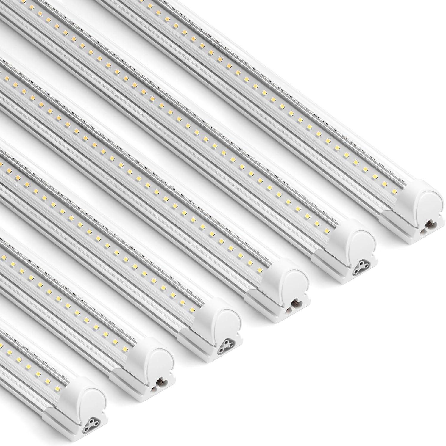 Barrina T8 30W LED Shop Lights 3FT 5000K 4000LM 6 Pack | Clear Cover & V Shape Tube | BAI30